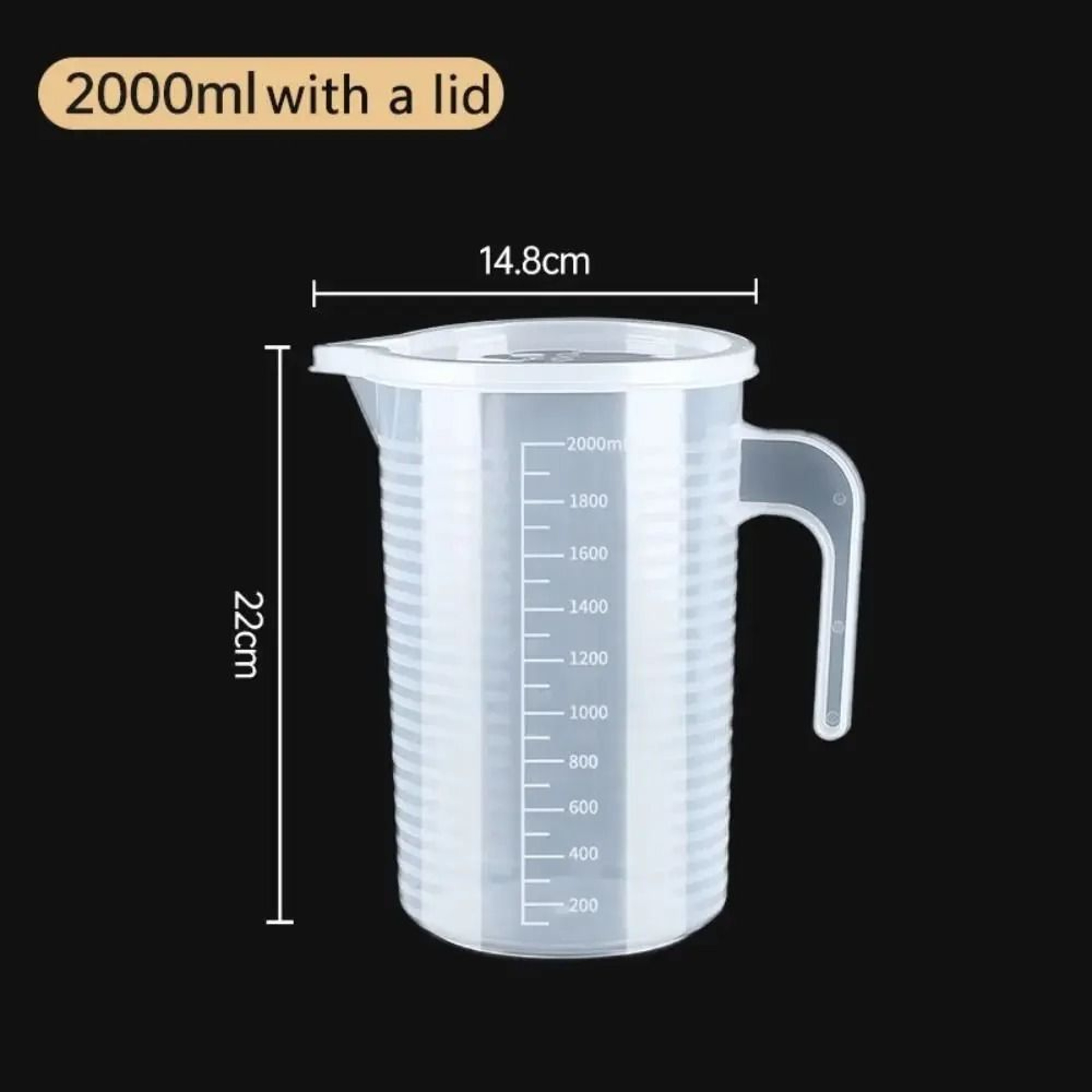 Large Plastic Measuring Cup With Scale Food Grade Graduated Measuring Beaker For Kitchen And Lab Us 9
