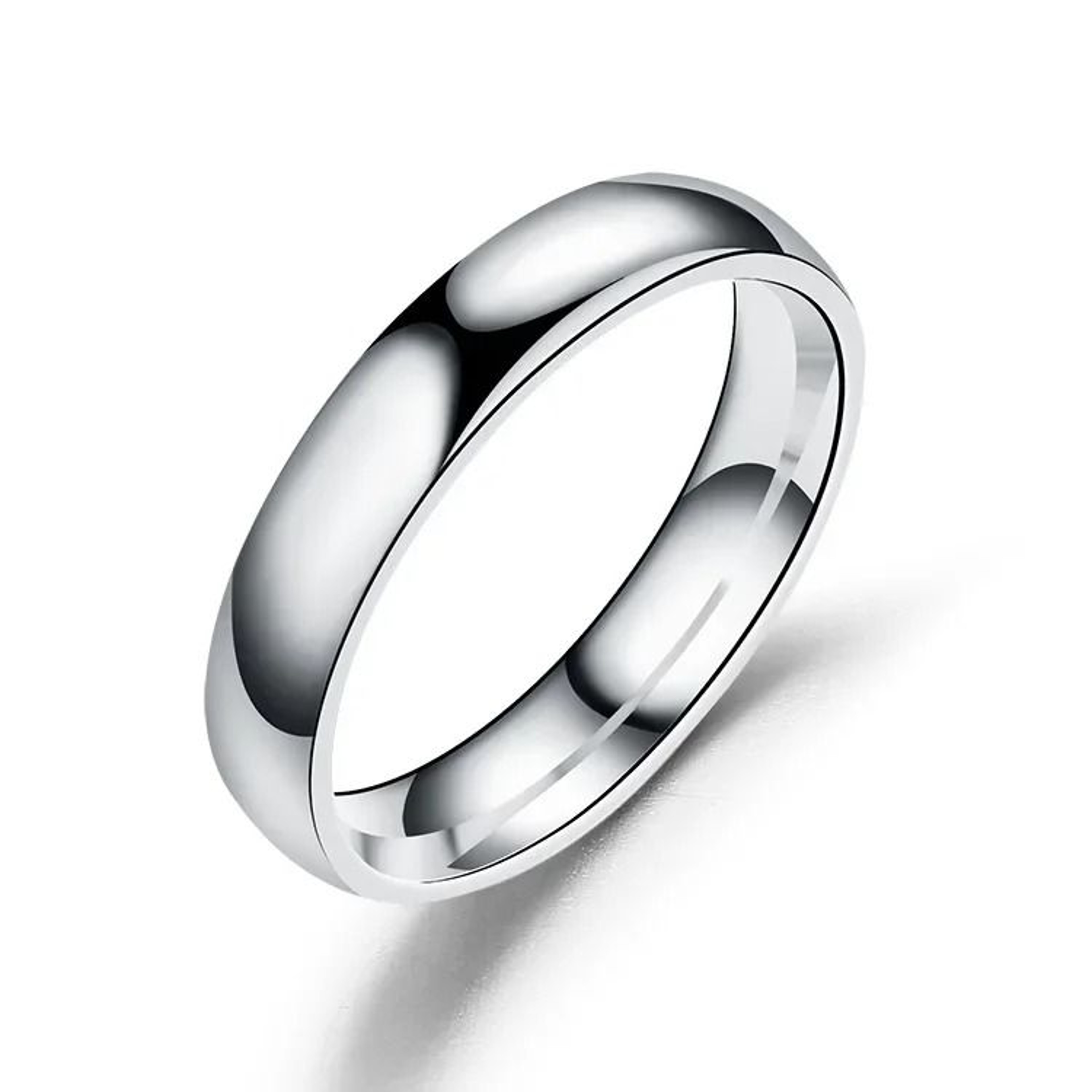 Simple Titanium Wedding Band Ring For Men And Women Hypoallergenic Polished Couple Ring 1