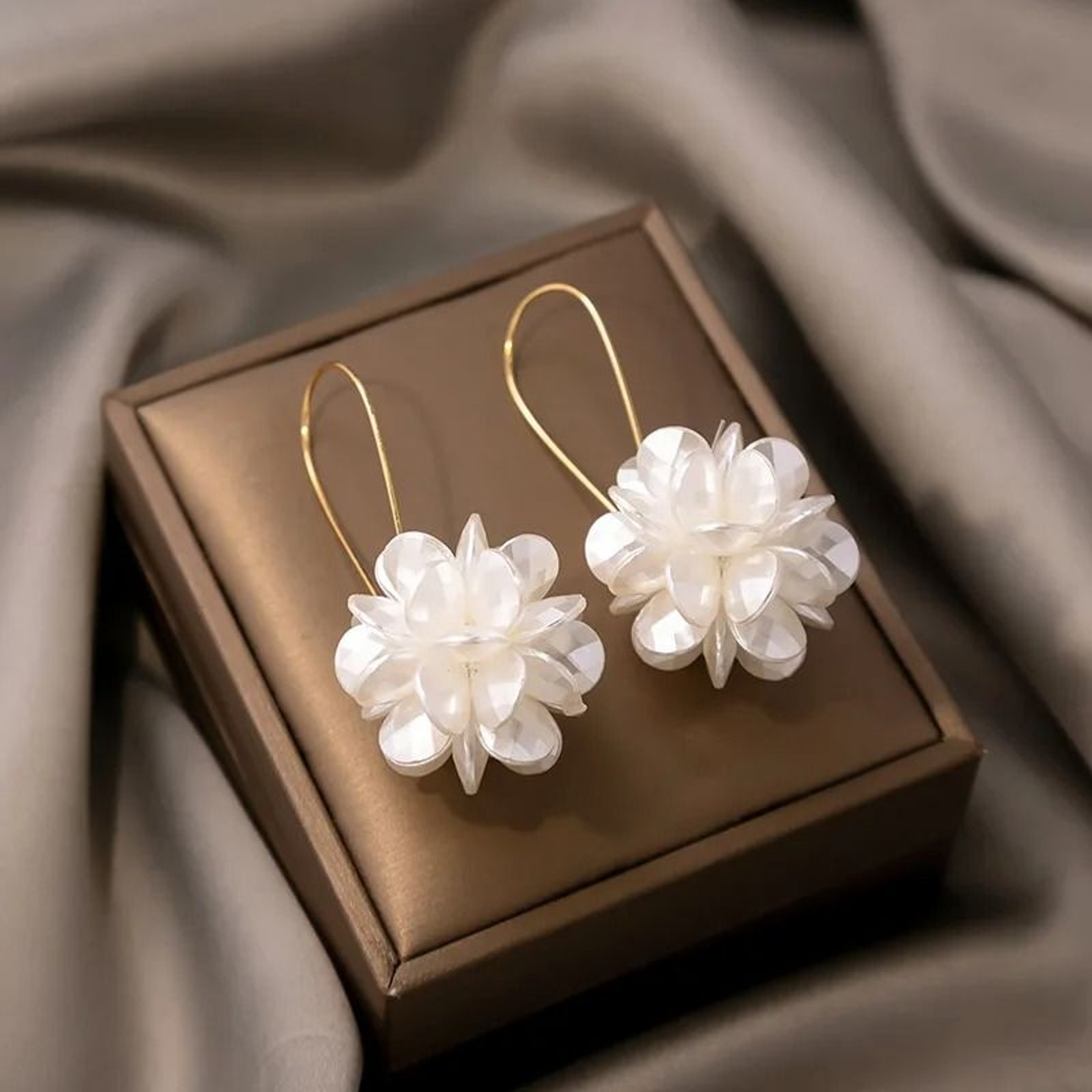 Elegant Pearl Petal Ball Earrings For Women Fashion Party And Holiday Jewelry 0