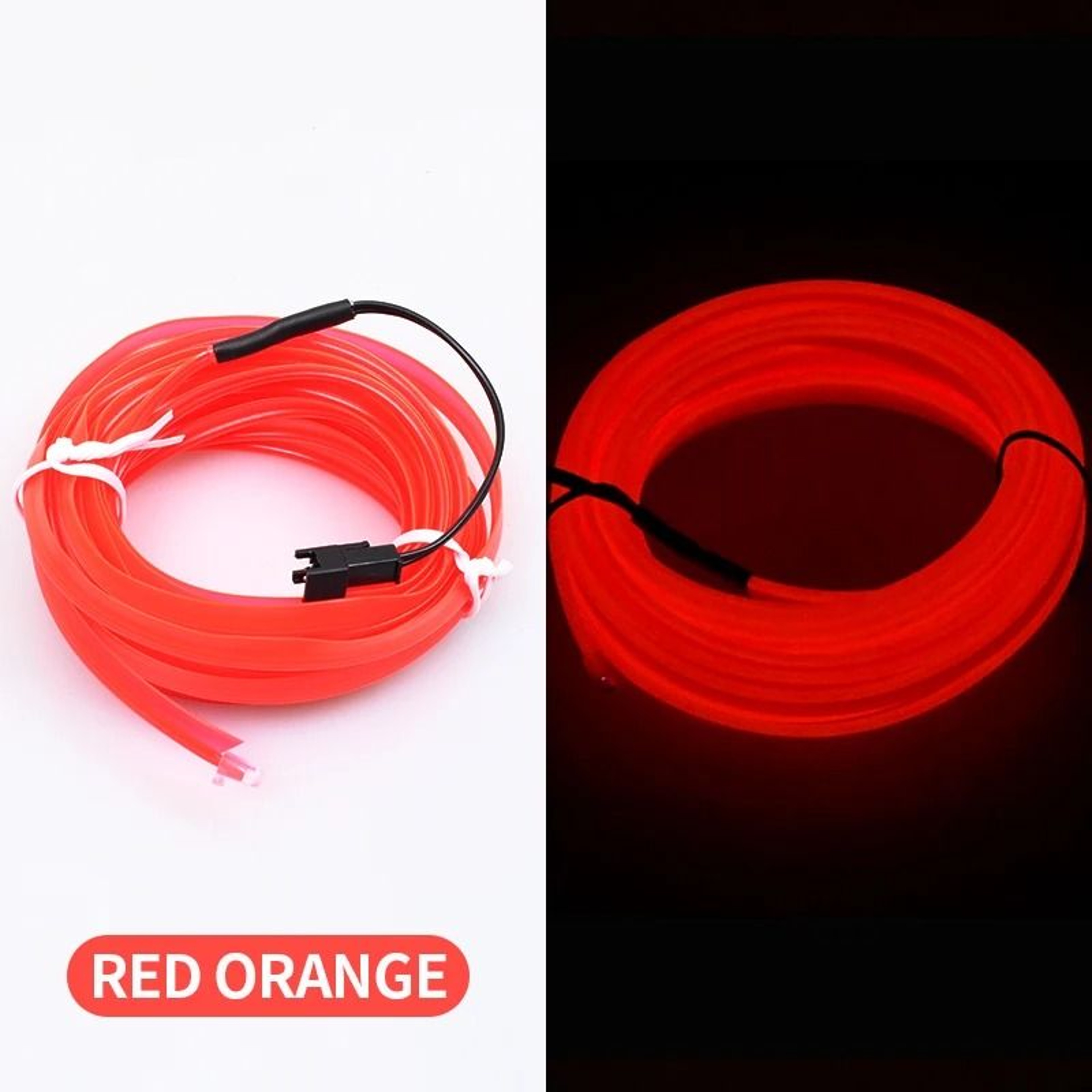 Car Interior LED Strip Lights USB Ambient EL Wire 5M Flexible Lighting 3