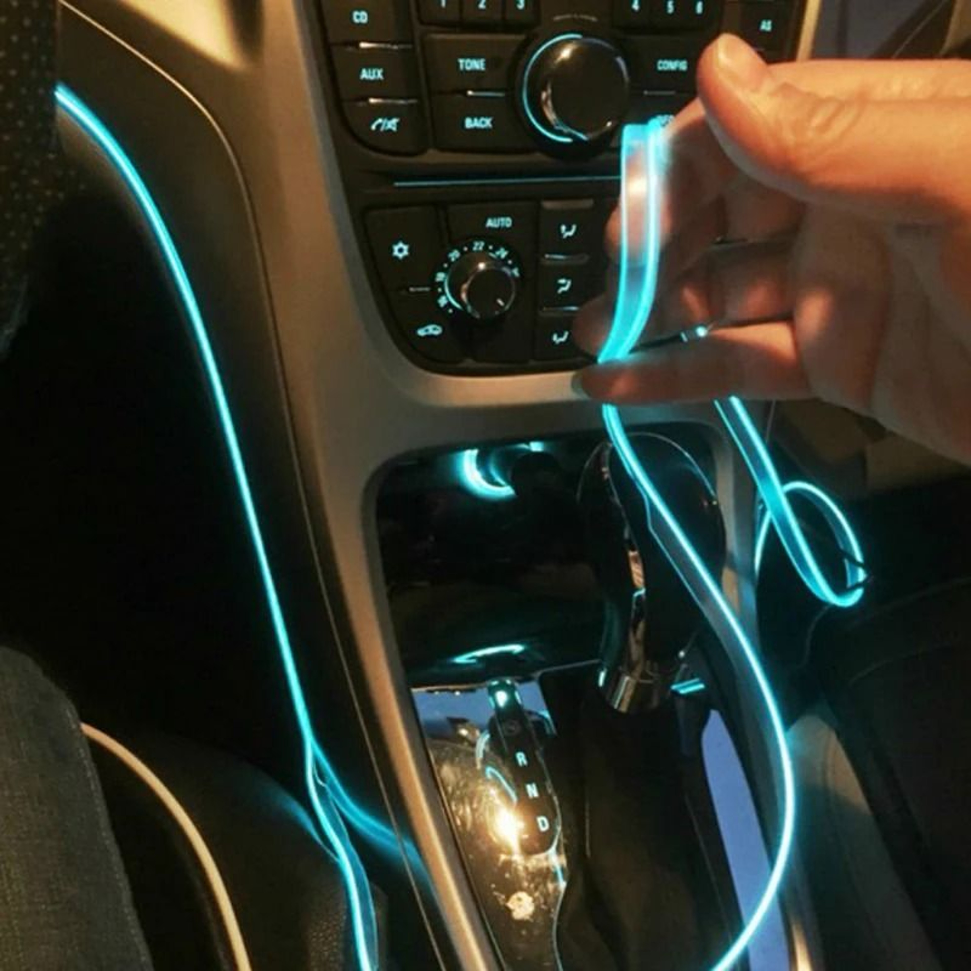 Car Interior LED Strip Lights USB Ambient EL Wire 5M Flexible Lighting 10