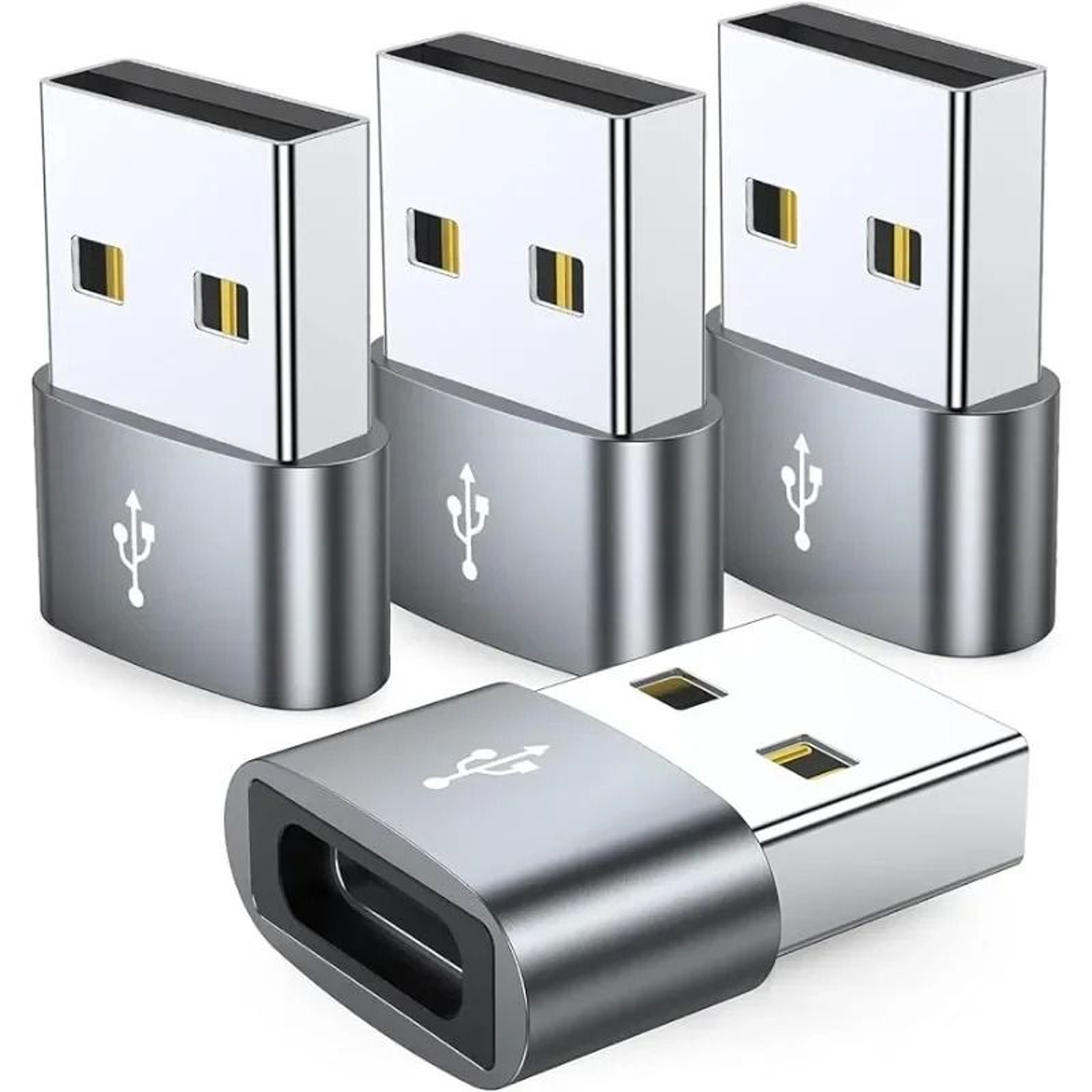 4 Pack USB C To USB A Adapter Type C Female To USB Male Charging Converter 2
