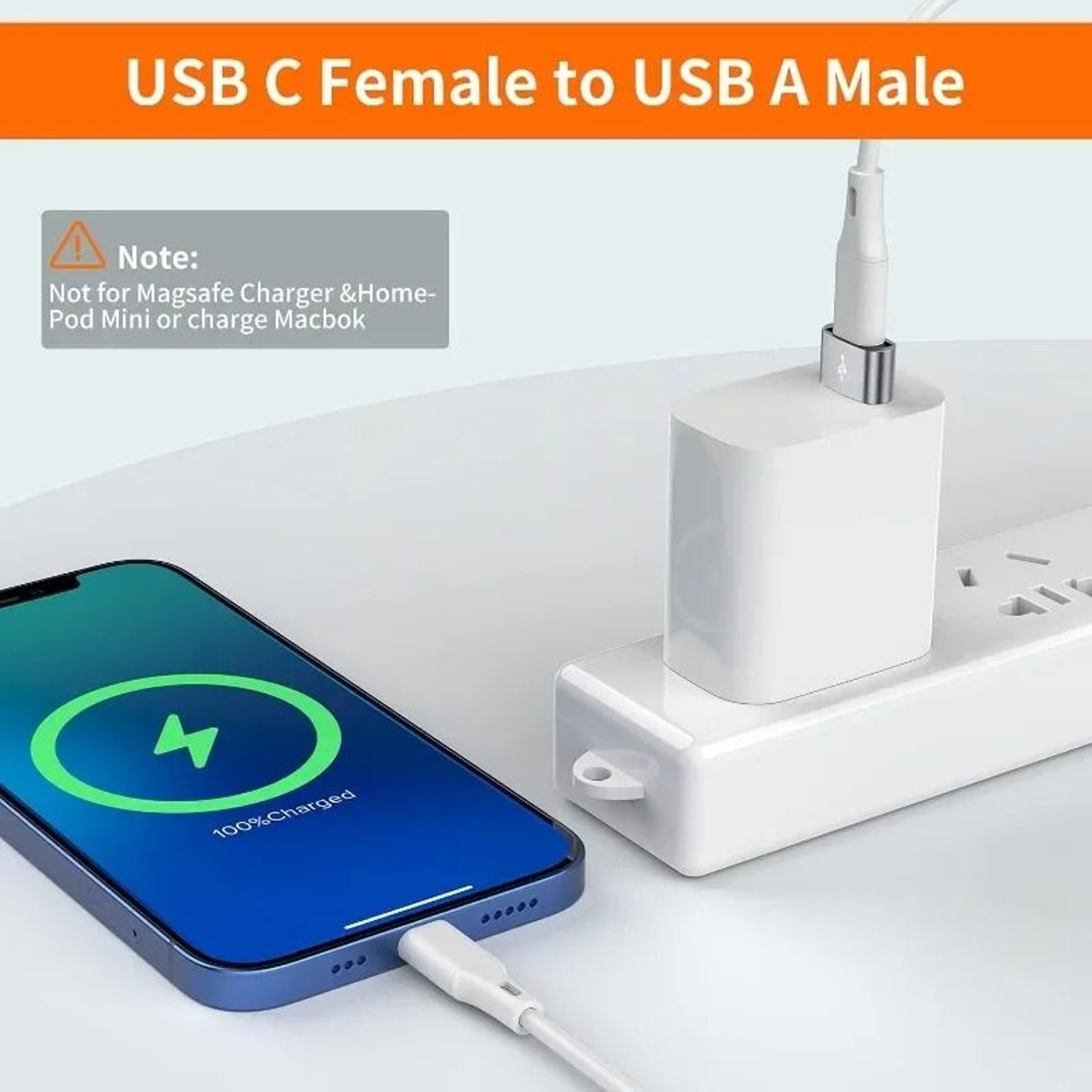 4 Pack USB C To USB A Adapter Type C Female To USB Male Charging Converter 9
