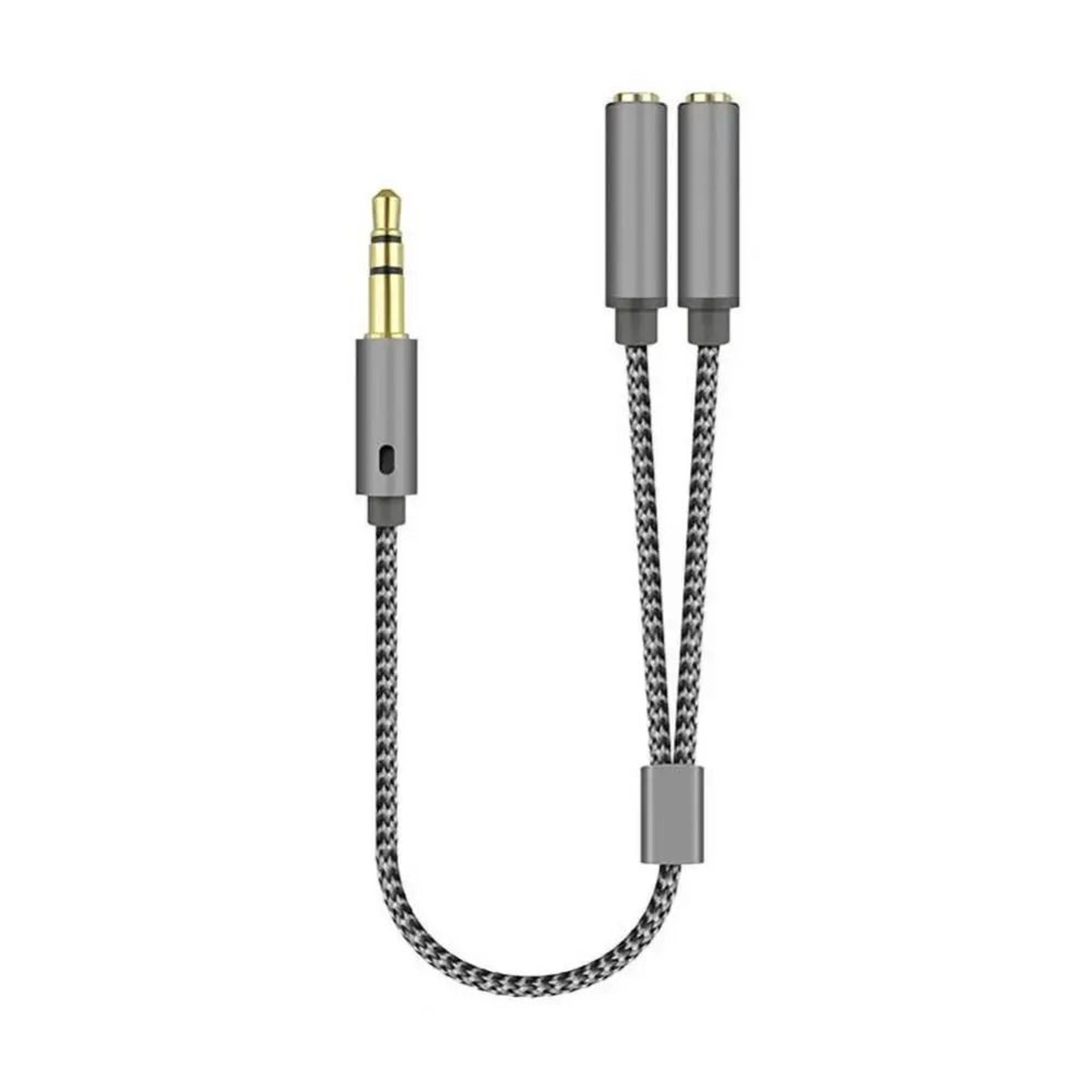 35mm Headset Splitter Audio Y Cable Headphone Mic Adapter For PC And Mobile 2