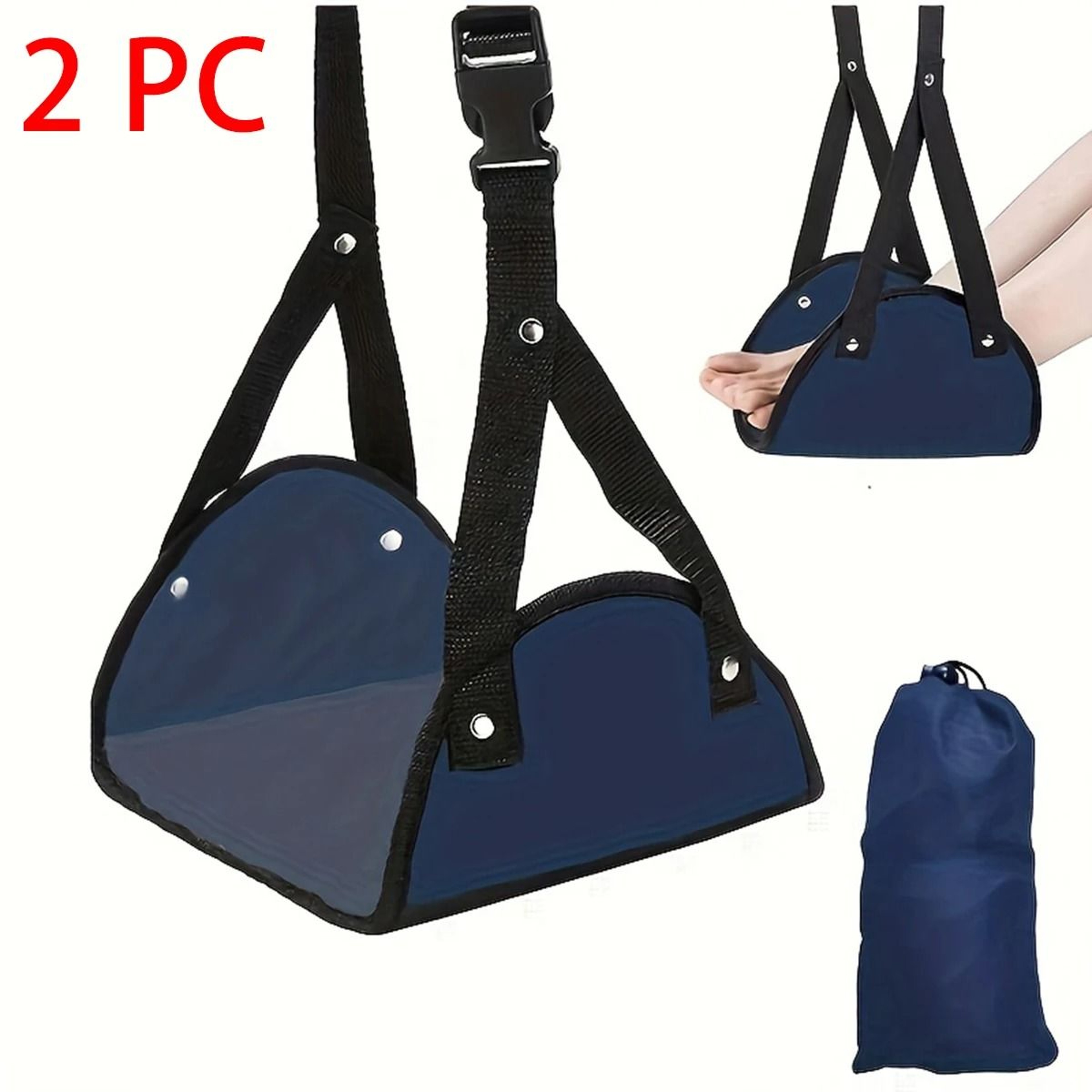 Adjustable Foot Hammock Travel Airplane Footrest Portable Leg Support Sling 5