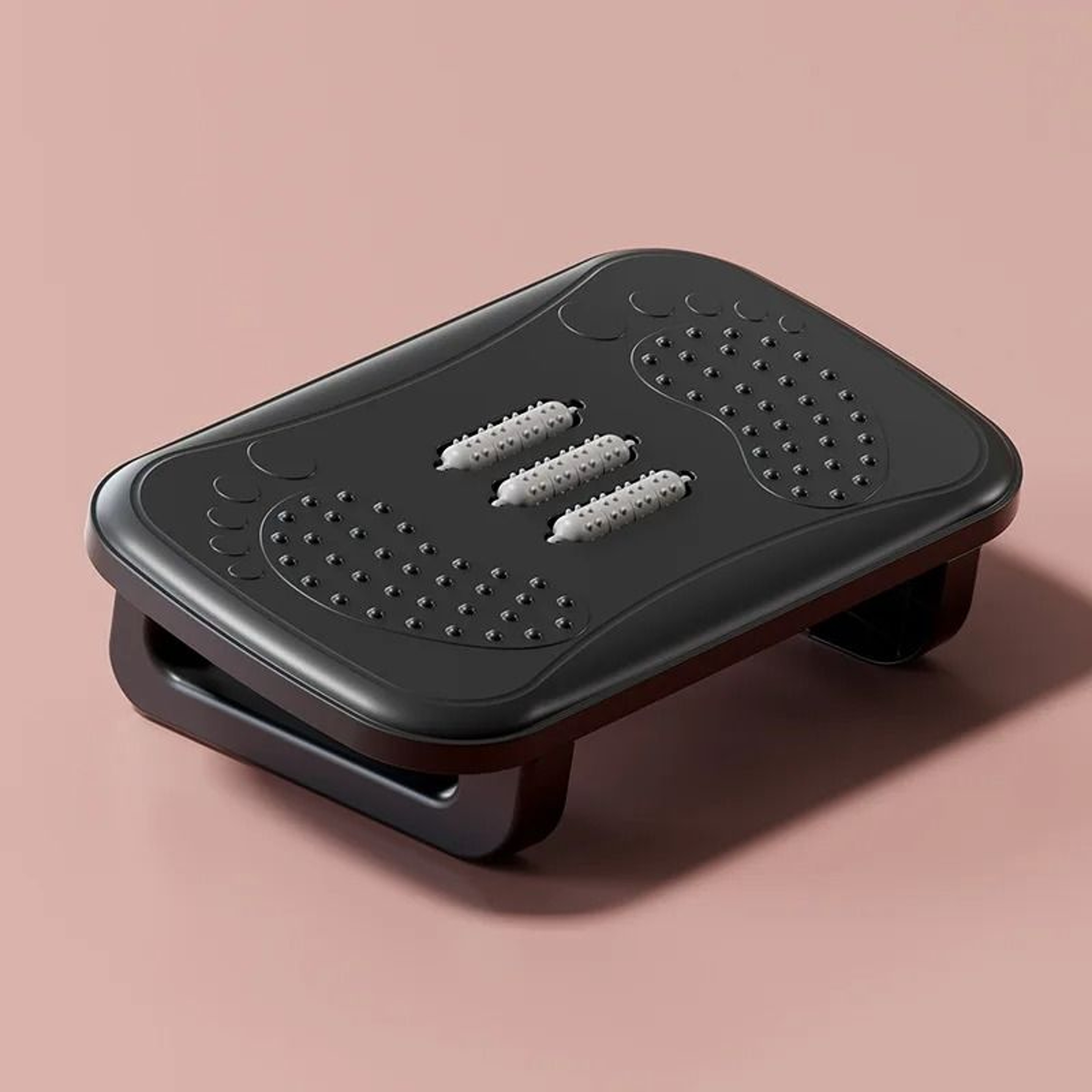 Ergonomic Under Desk Footrest Foot Stool With Massage Rollers For Office 5