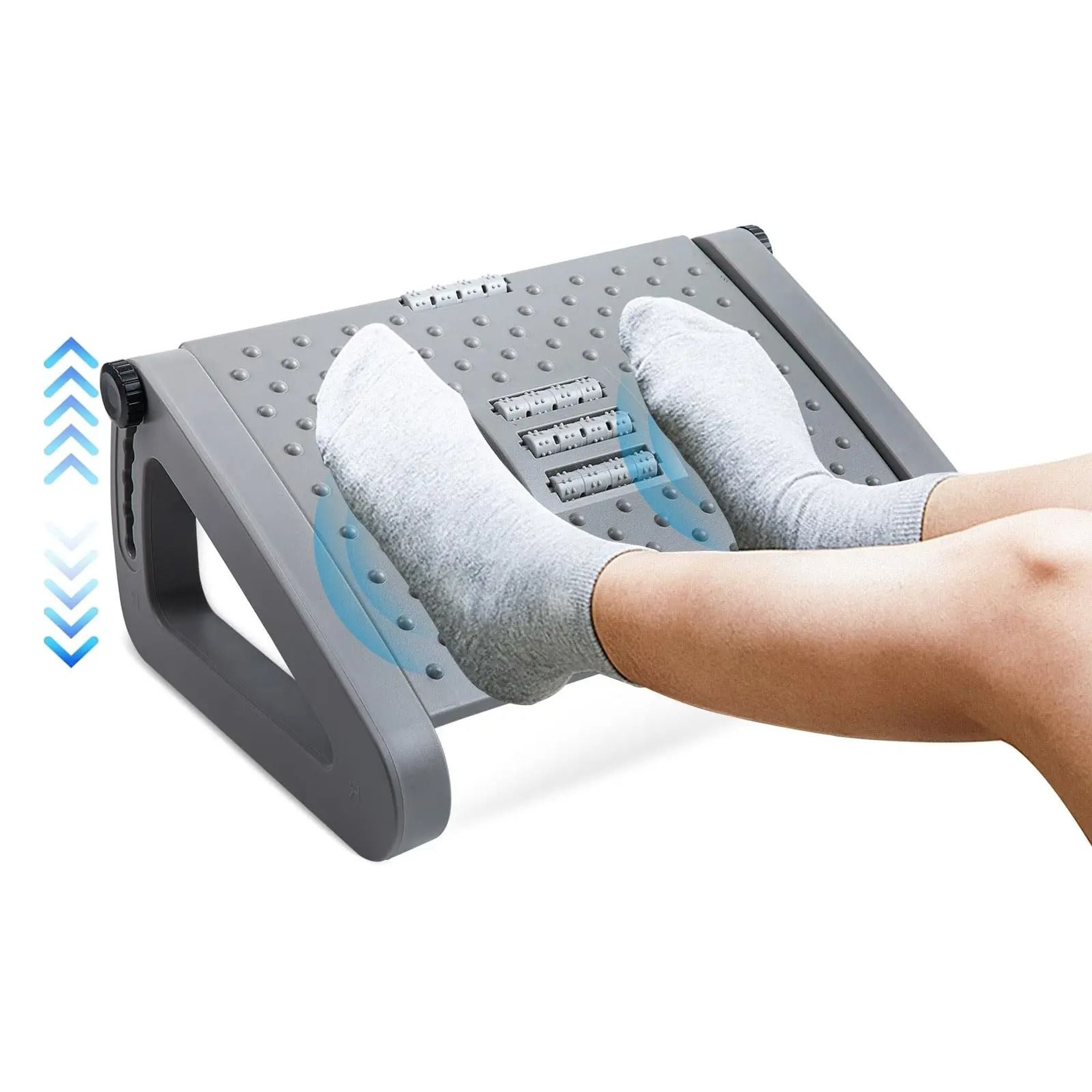 Ergonomic Under Desk Footrest Foot Stool With Massage Rollers For Office Comfort 3