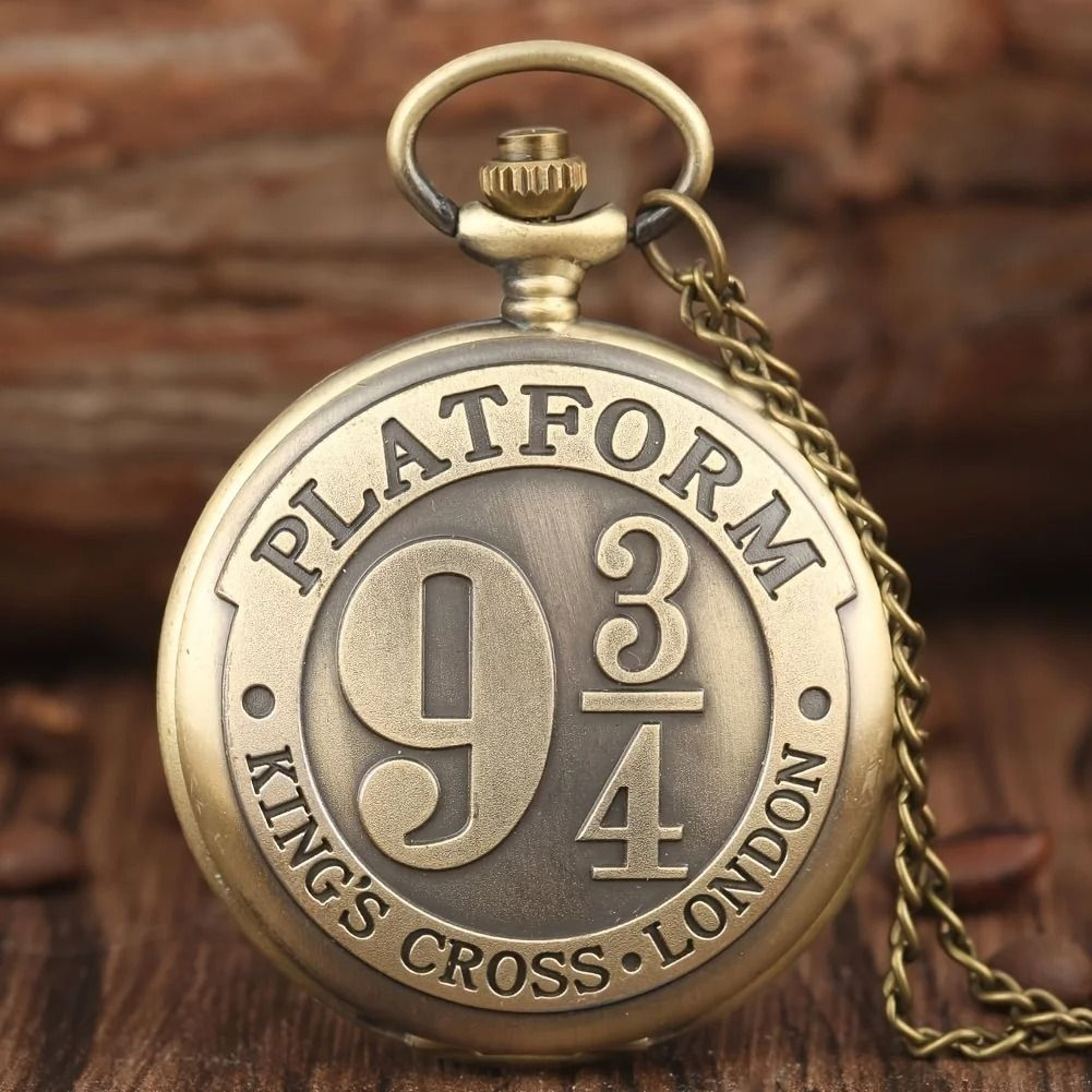 Retro Bronze Quartz Pocket Watch Vintage Style Flip Cover Timepiece 1