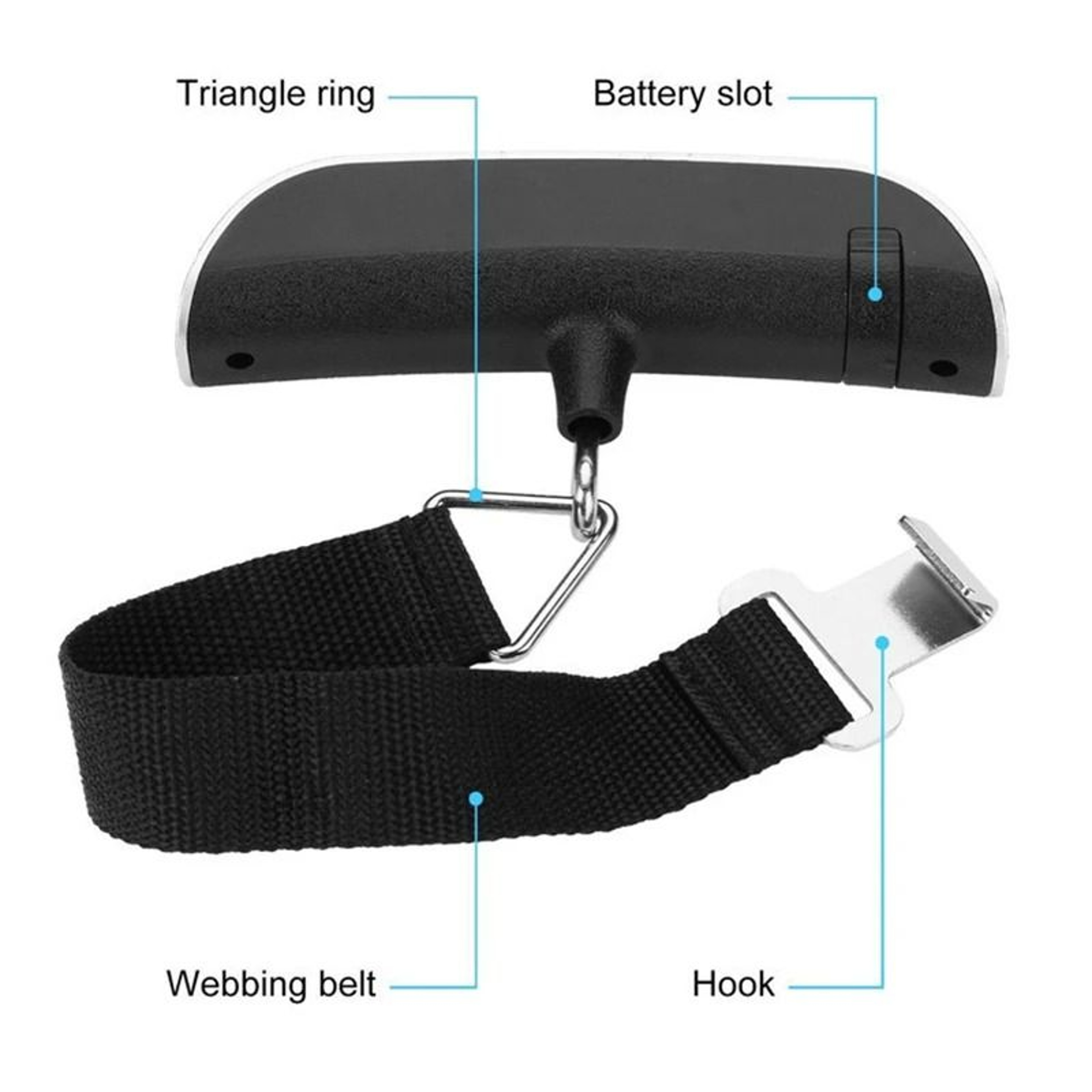 Portable Digital Luggage Scale 50kg Hanging Travel Baggage Weight Scale 7