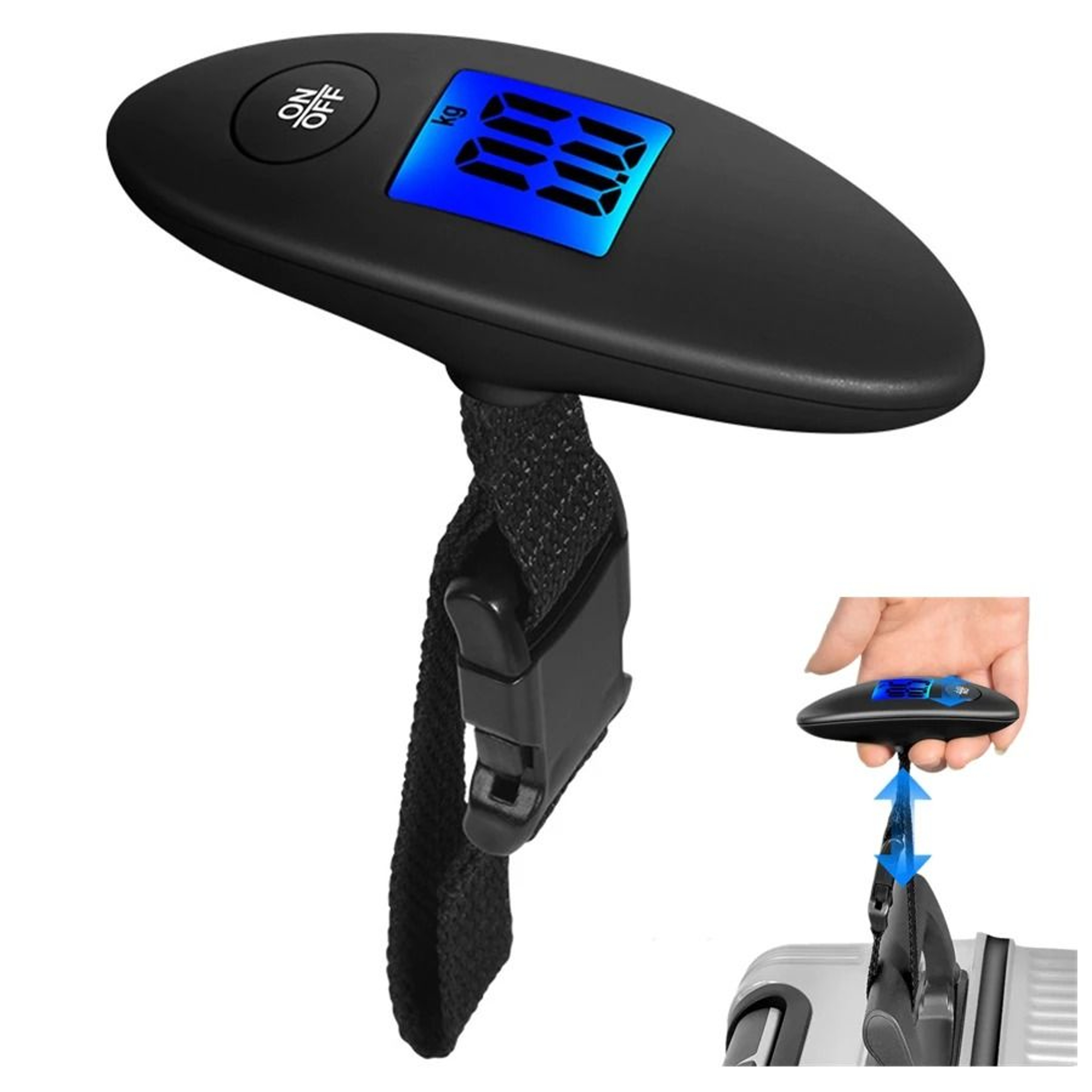 High Precision Portable Luggage Scale 40kg Digital Hanging Travel Baggage Scale 0