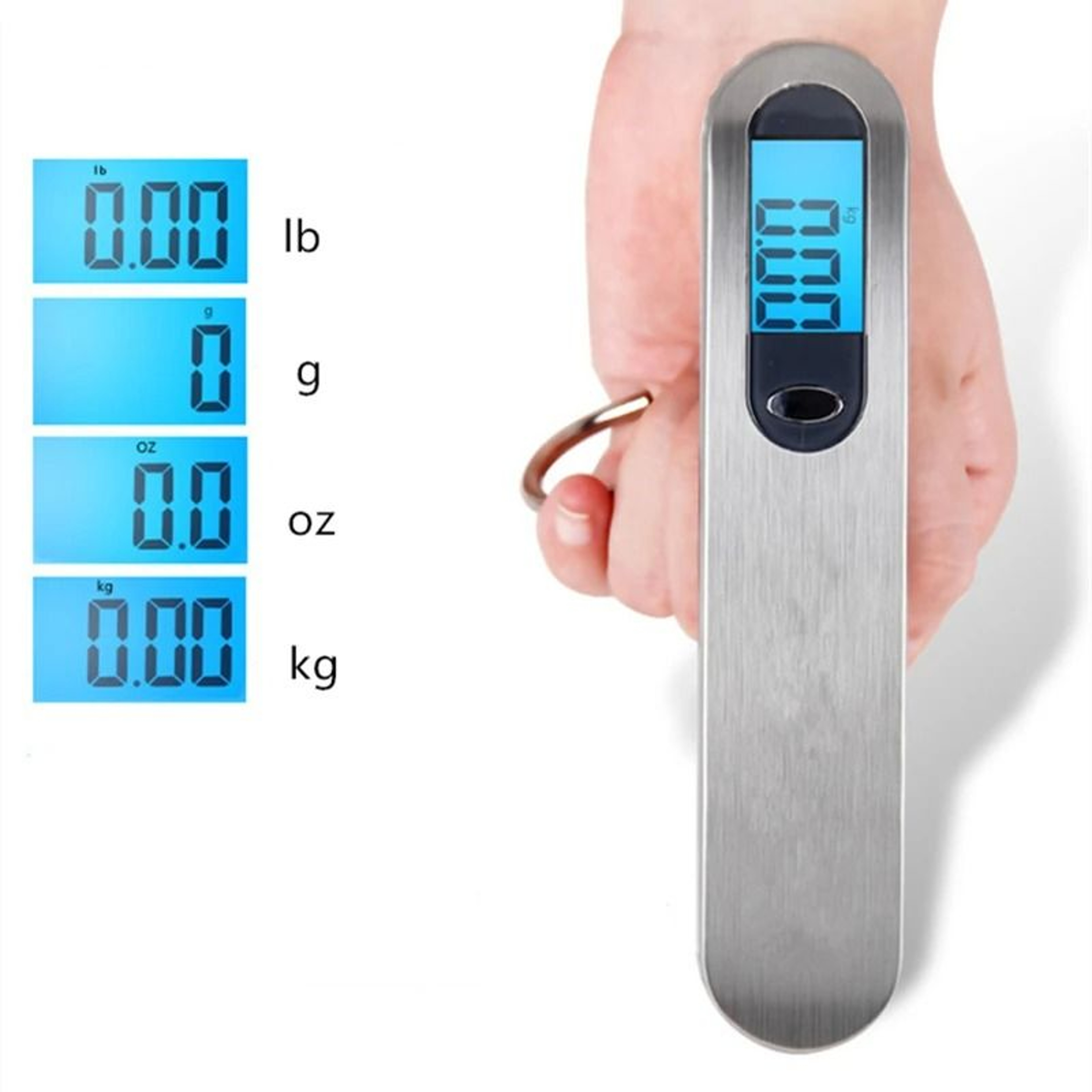 Portable Digital Luggage Scale 50kg Hanging Travel Baggage Fishing Scale 5