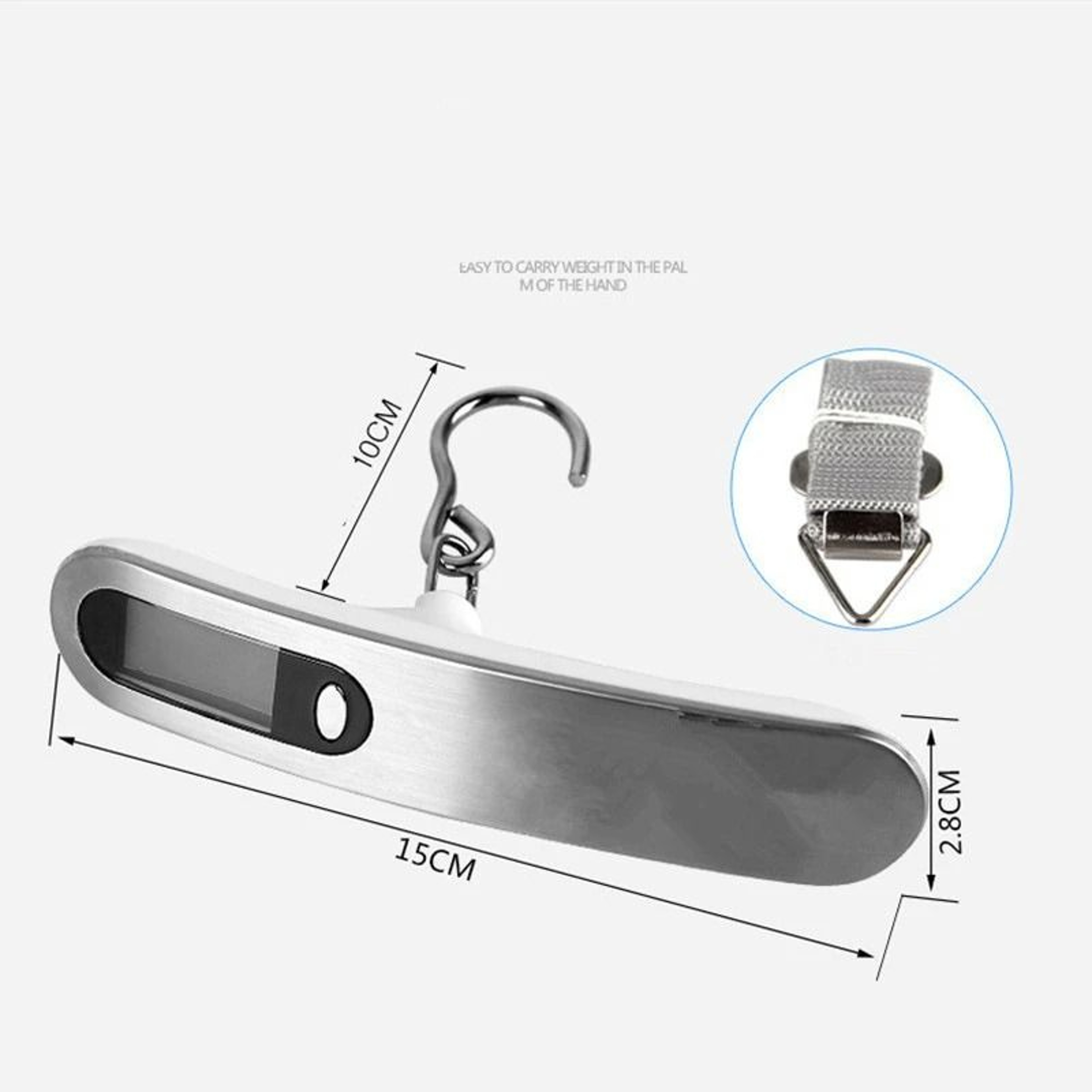 Portable Digital Luggage Scale 50kg Hanging Travel Baggage Fishing Scale 7