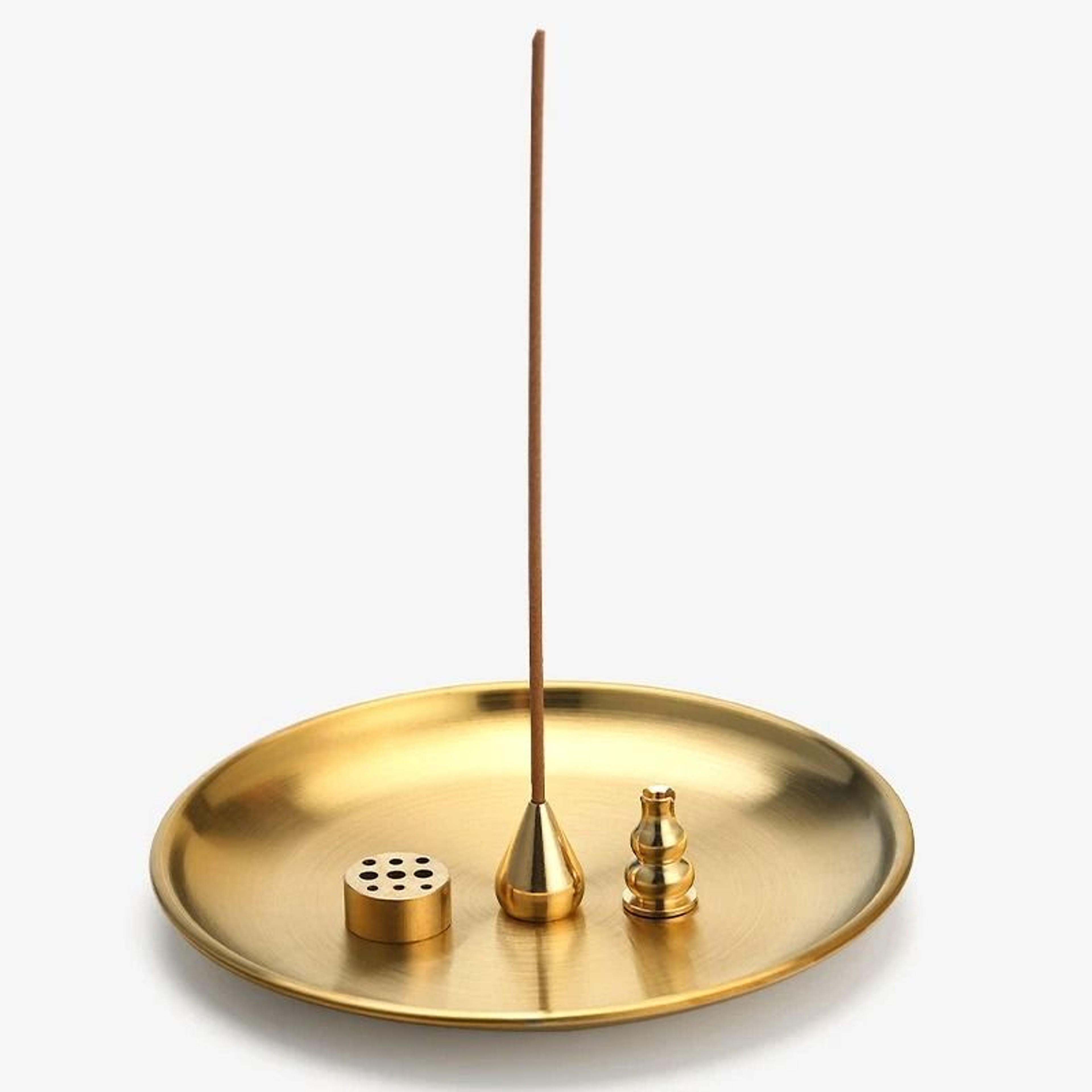 Brass Incense Holder Set With Metal Tray Ash Catcher For Palo Santo And Sage 13