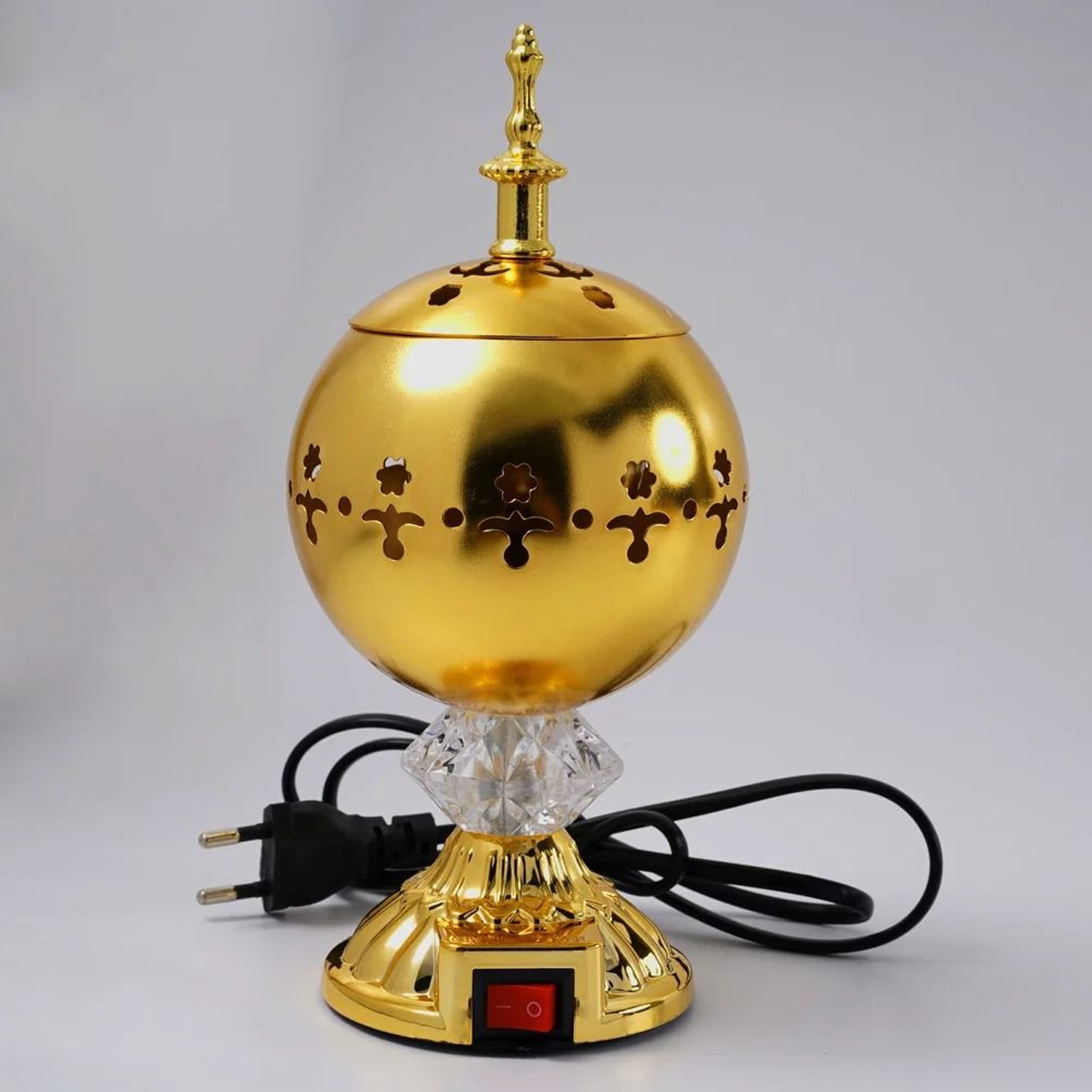 Plug In Electric Bakhoor Burner Metal Arabian Home Aroma Incense Censer 6