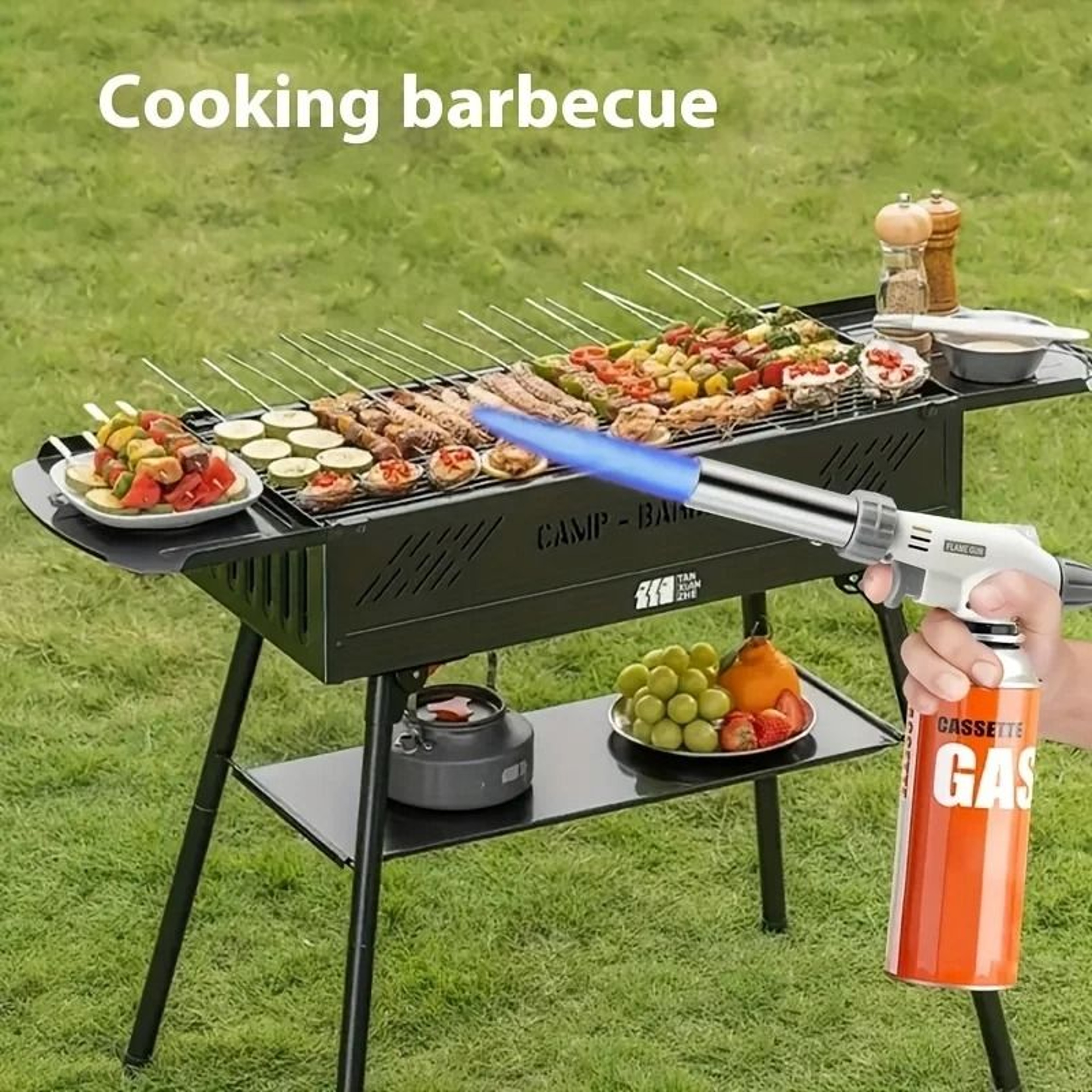 Adjustable Butane Torch Lighter BBQ Flame Gun For Cooking And Camping 0