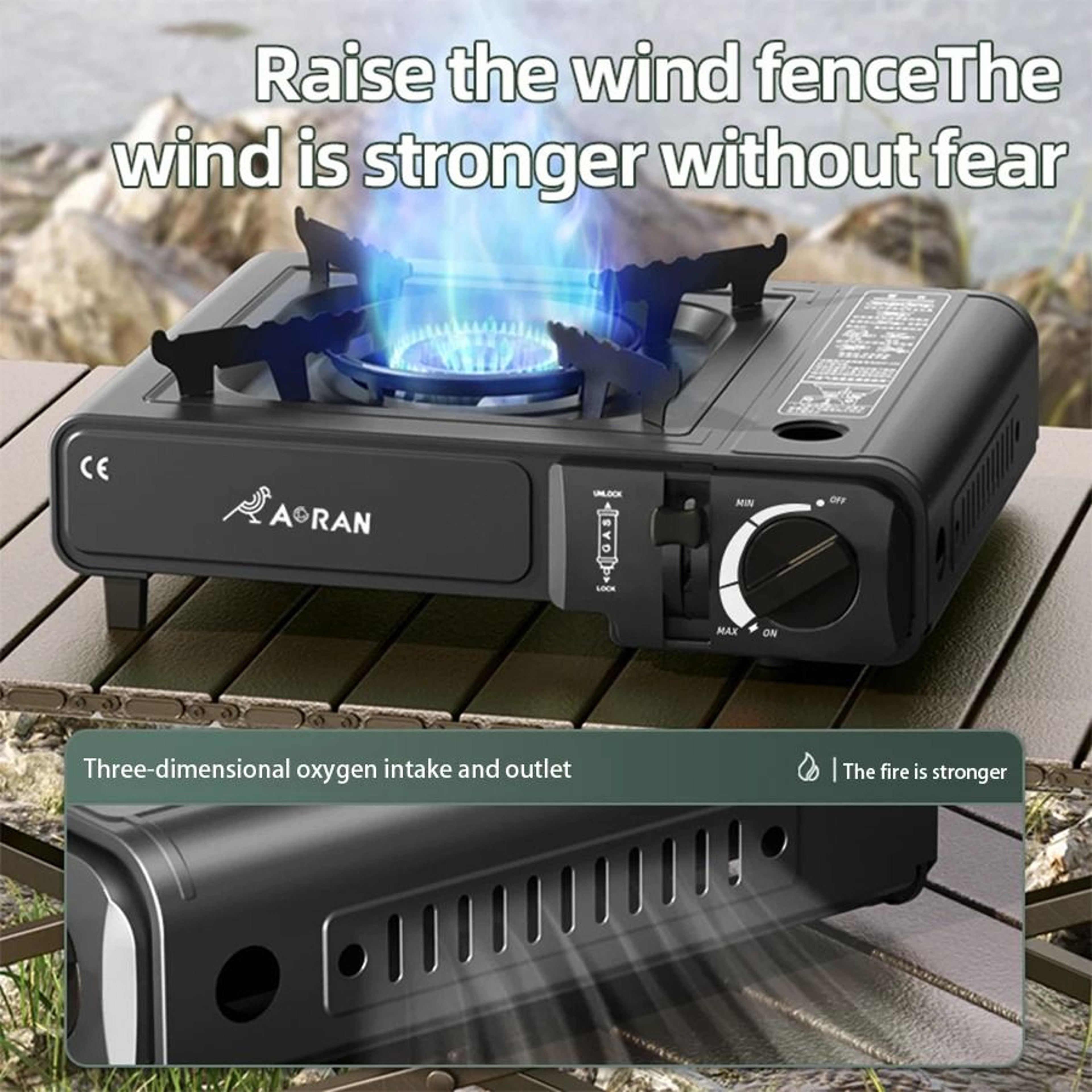 Portable Gas Stove 2900W Cassette Stove High Power Butane Camping Outdoor Cooking Stove 5