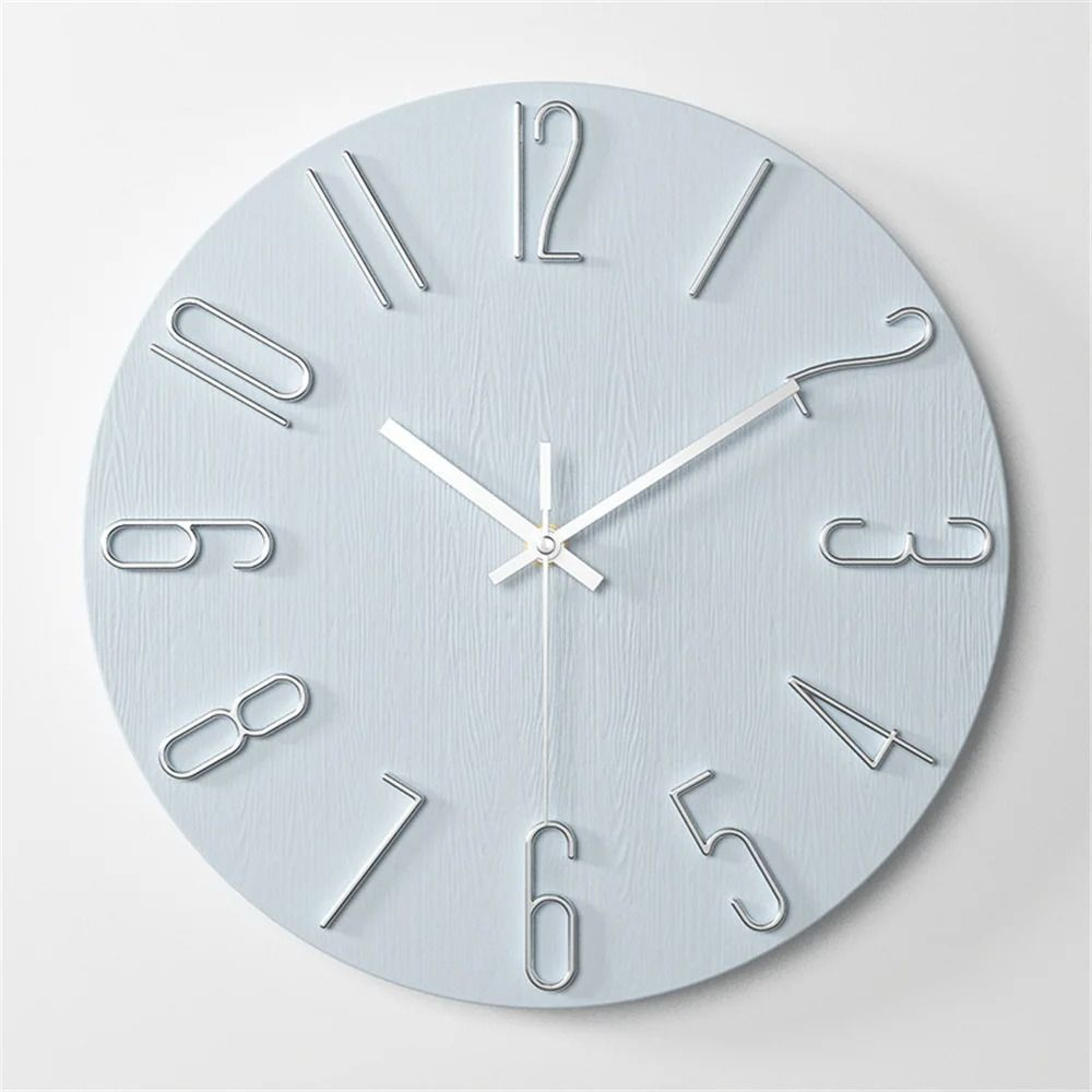 12 Inch Analog Wall Clock Battery Powered Silent Classic Design 8