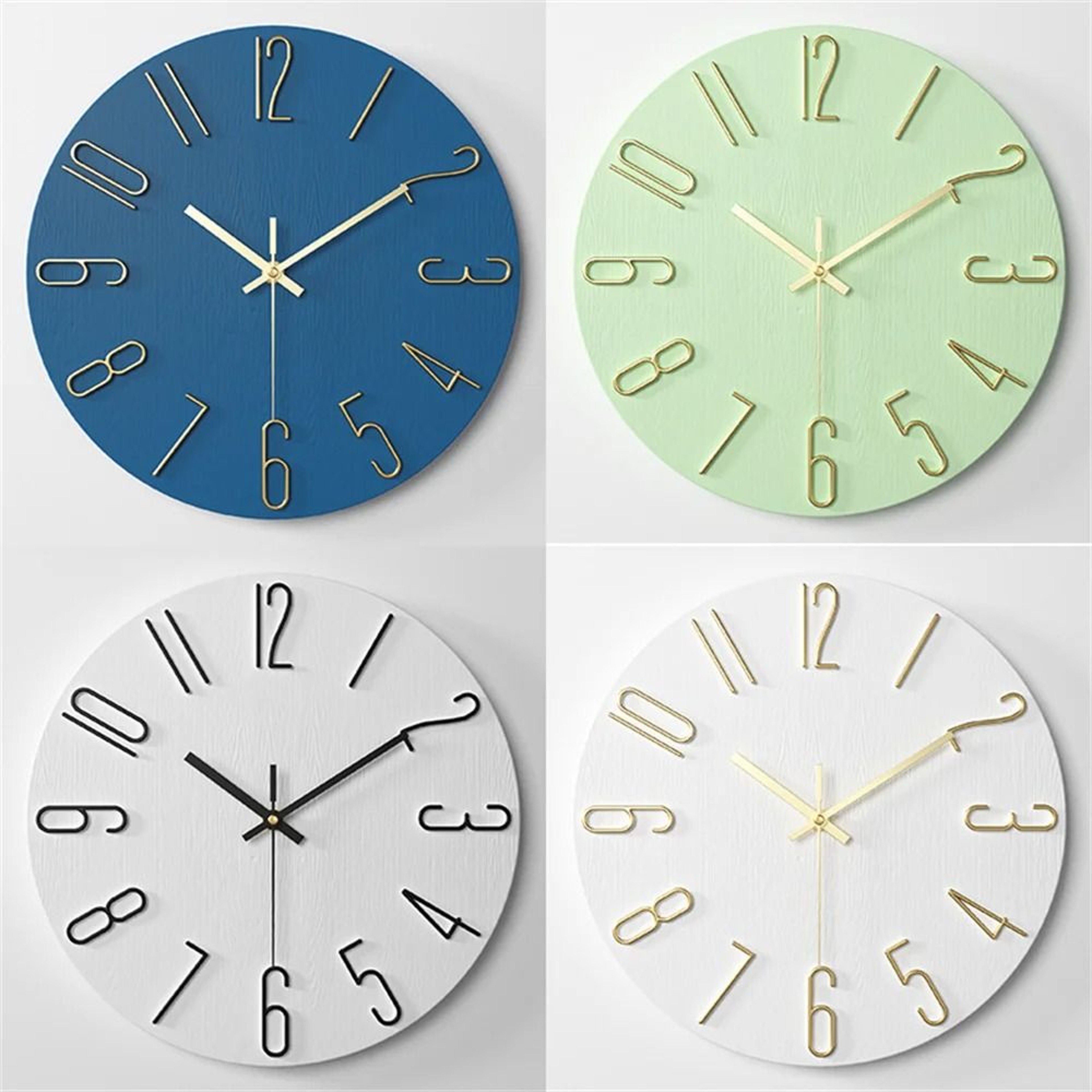 12 Inch Silent Analog Wall Clock Battery Powered Classic Home Office Design 12