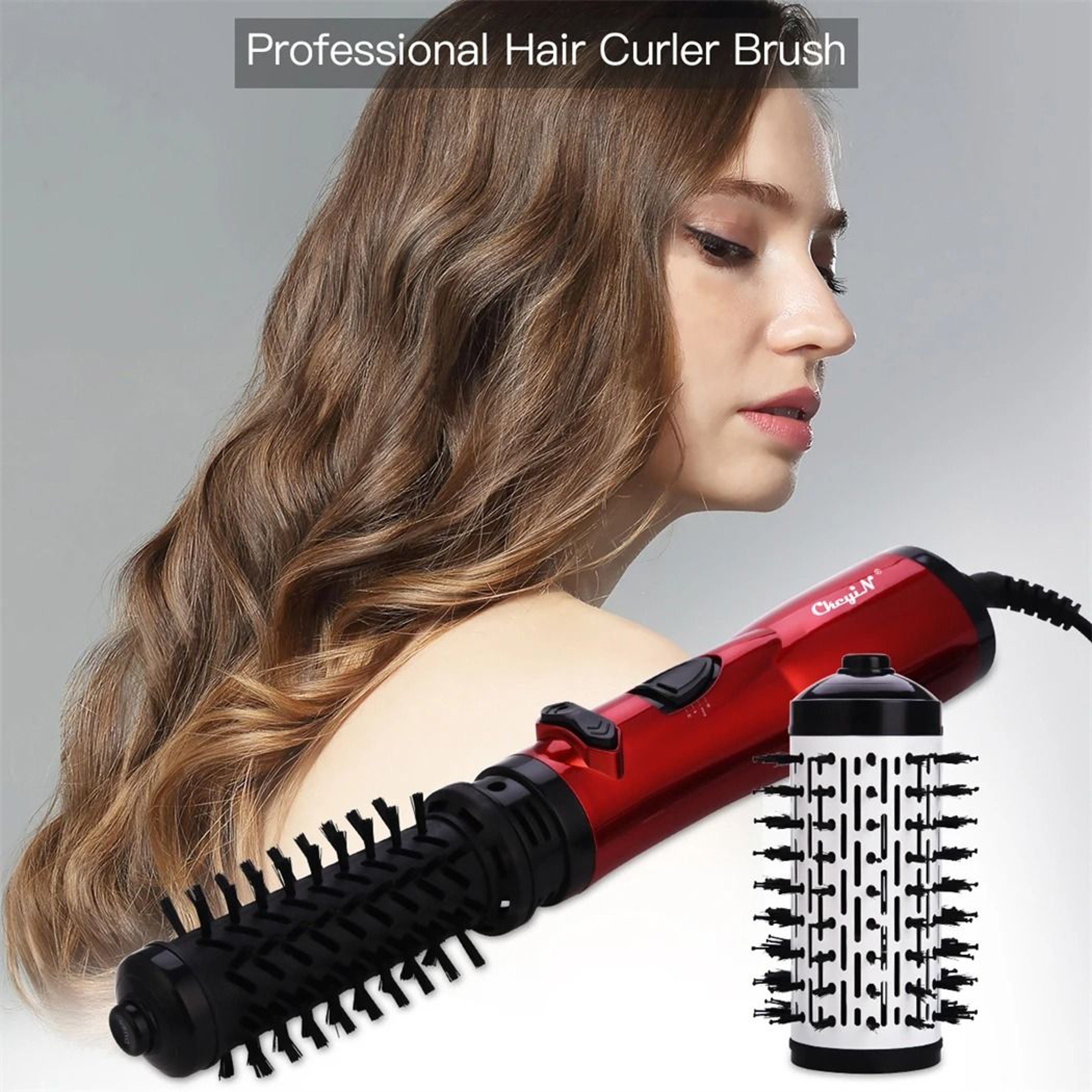 2 In 1 Hair Dryer Brush Auto Rotating Ionic Hot Air Spin Brush Volumizer 3