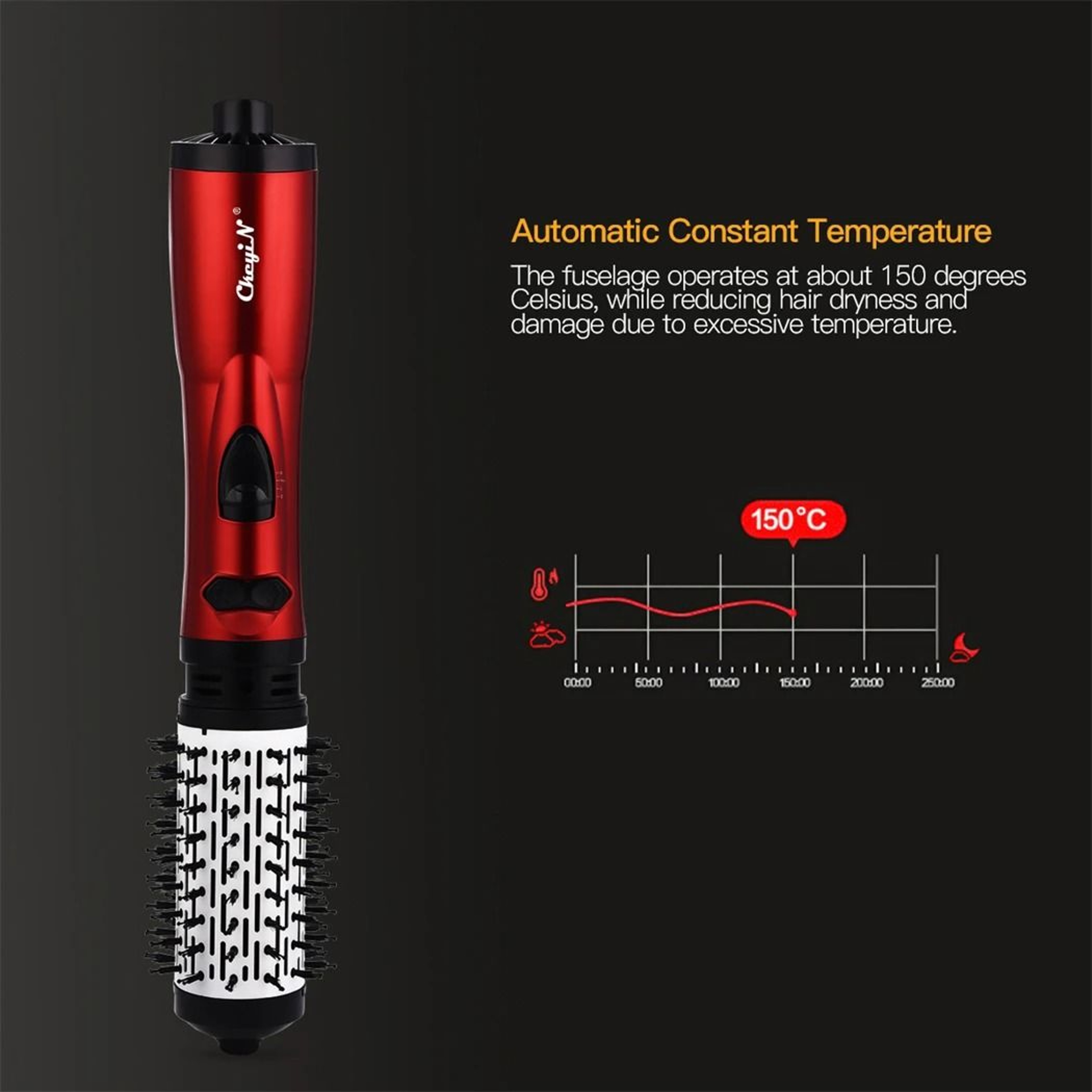 2 In 1 Hair Dryer Brush Auto Rotating Ionic Hot Air Spin Brush Volumizer 4