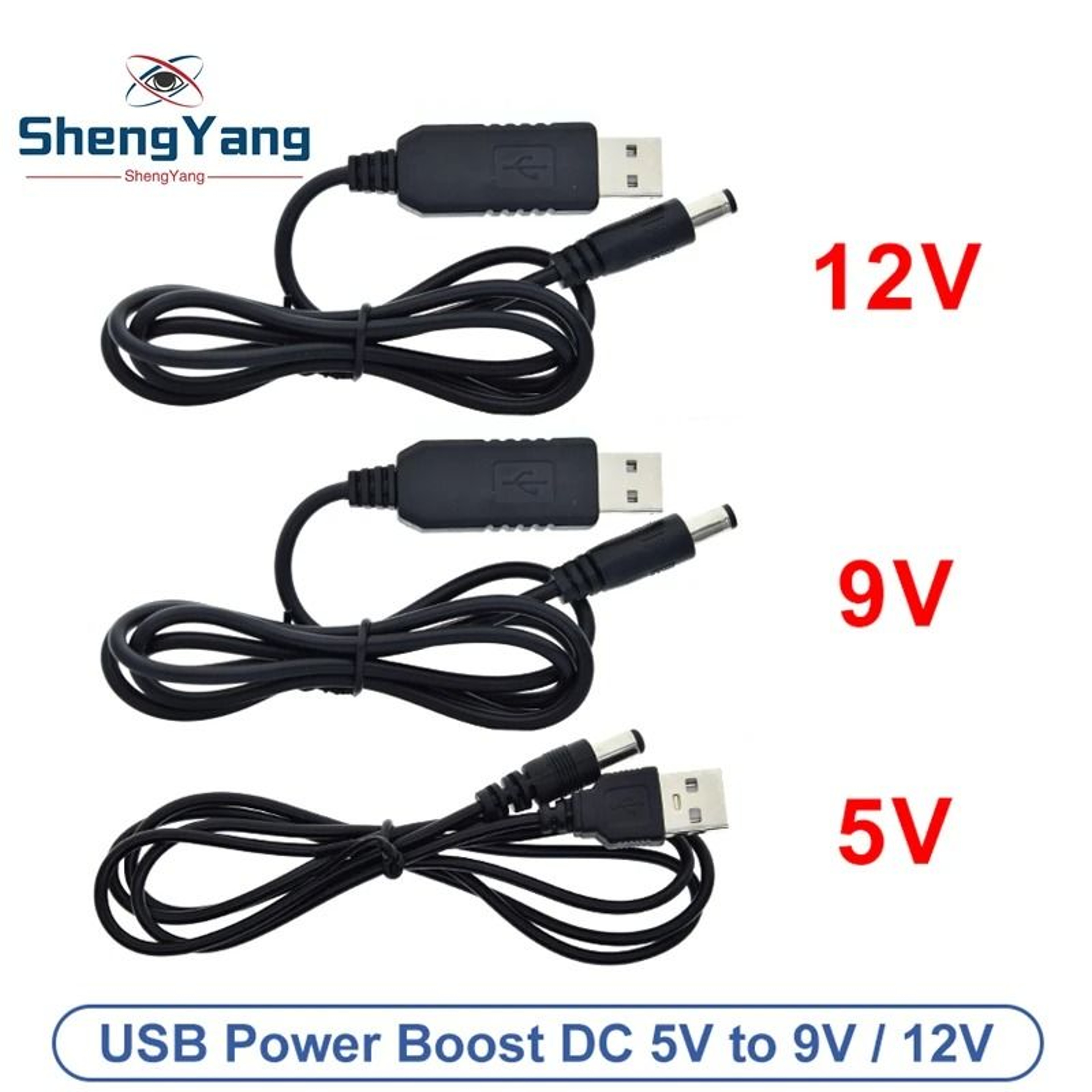 USB Step Up Converter Cable 5V To 9V 12V Power Boost Adapter 7