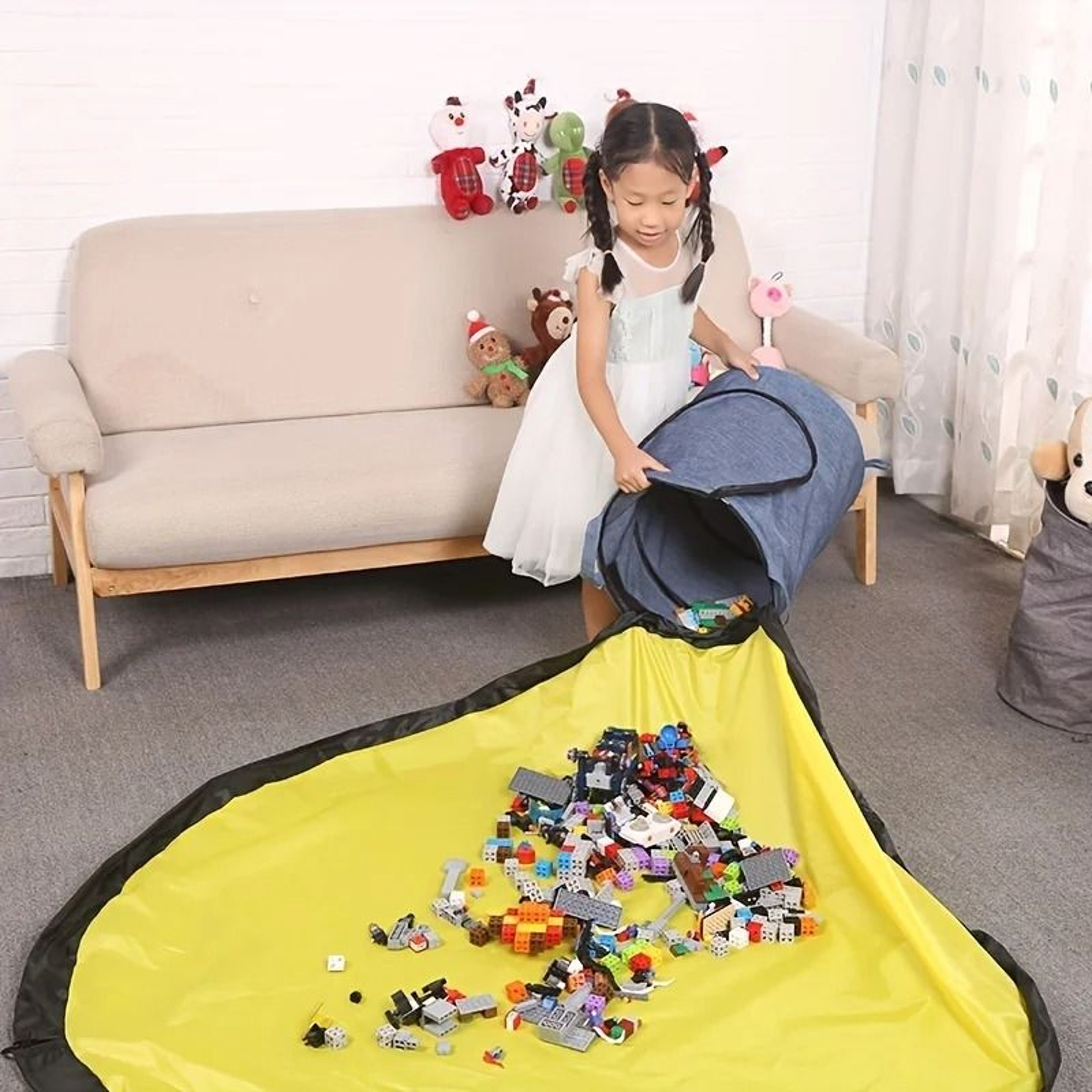 Lego Storage Bag Toy Storage Play Mat Portable Drawstring Organizer 7