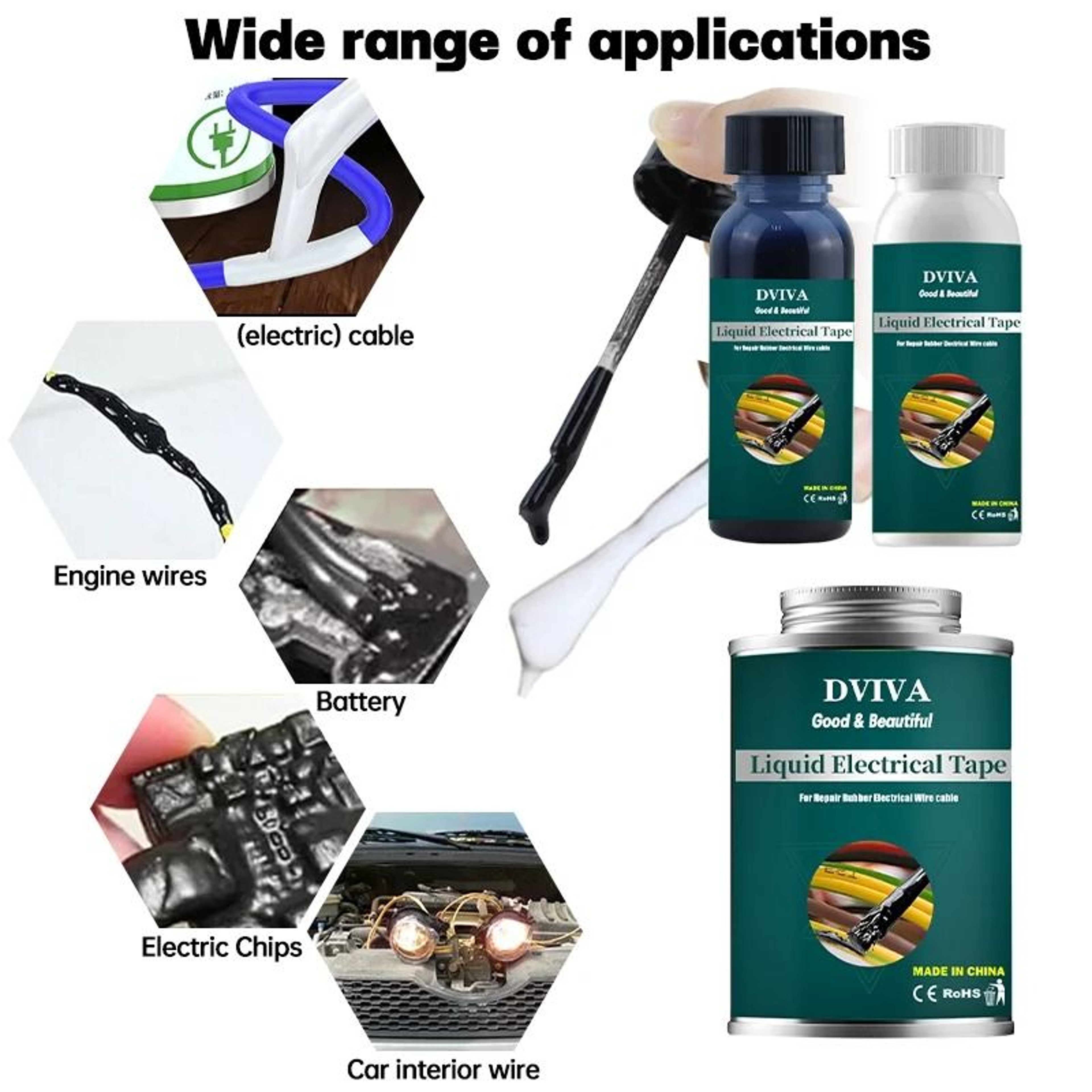 Liquid Electrical Tape Wire Insulation Sealant Waterproof Cable Repair Glue 6