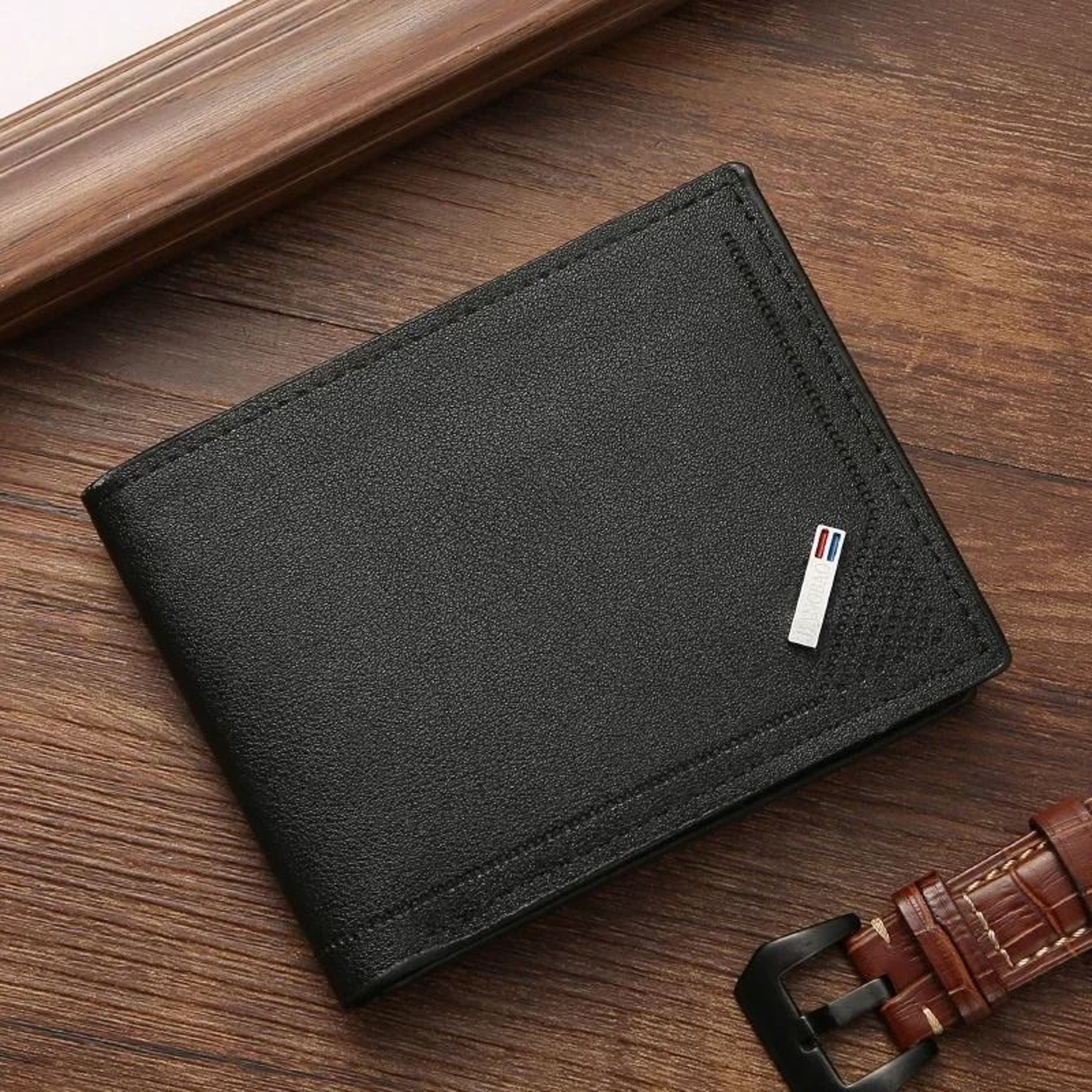 Mens Leather Wallet Compact Bifold With Coin Pocket And Card Slots 10