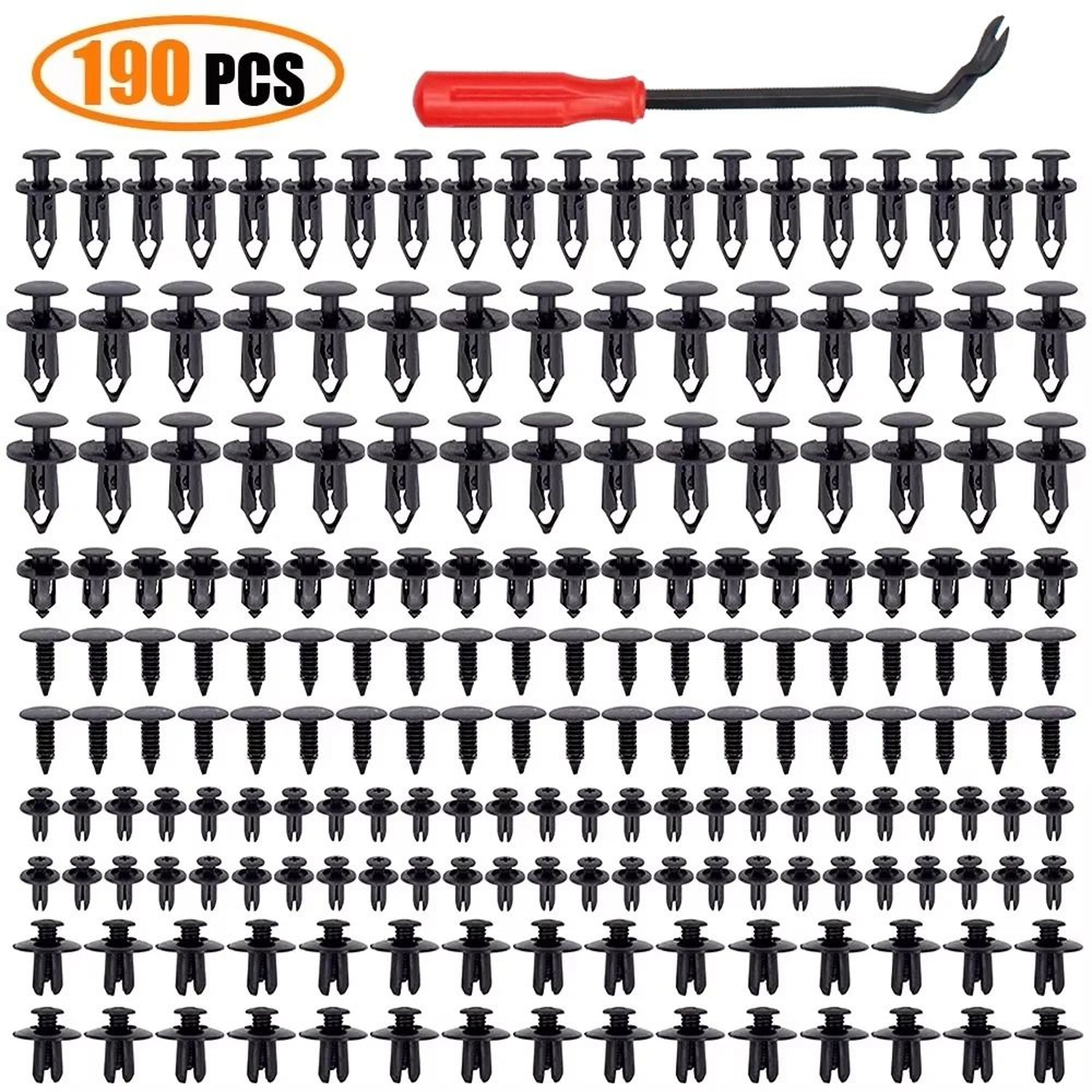 Car Retainer Clips Kit 190 Pcs Auto Trim Panel Bumper Fasteners Set 1