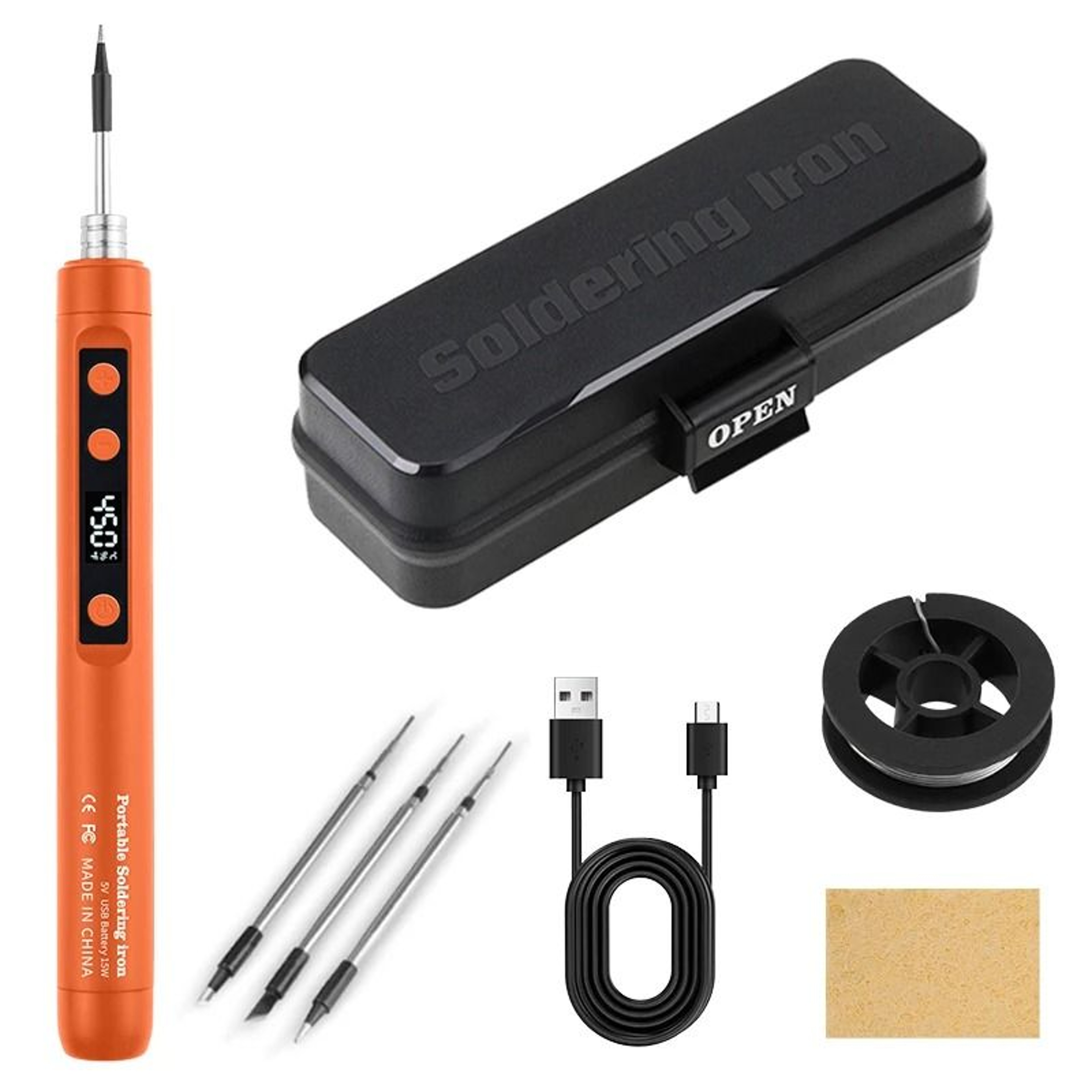 USB Soldering Iron Portable Mini Type C Adjustable Temperature Tool 10