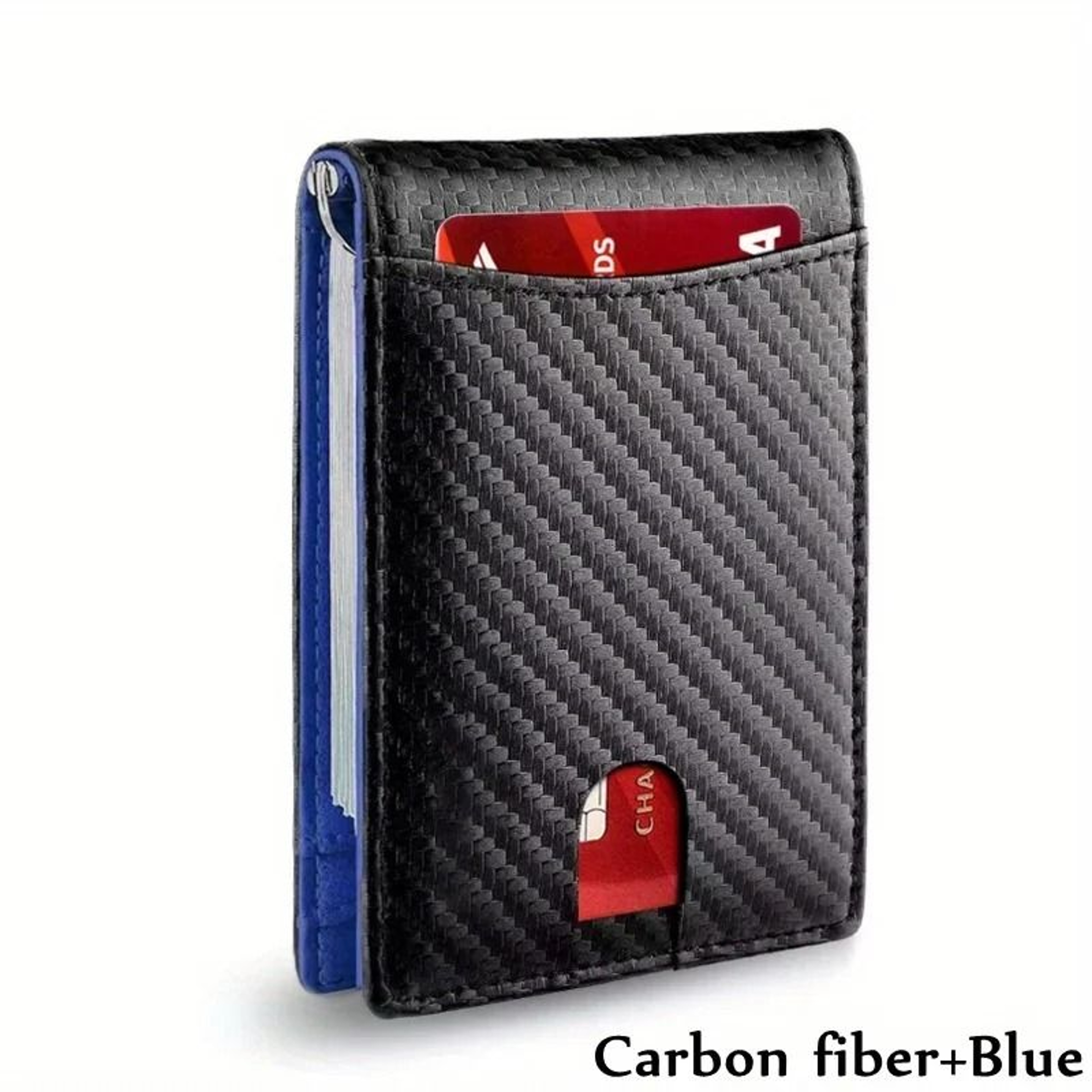 Slim RFID Blocking Wallet For Men Minimalist Bifold Credit Card Holder With Money Clip 2