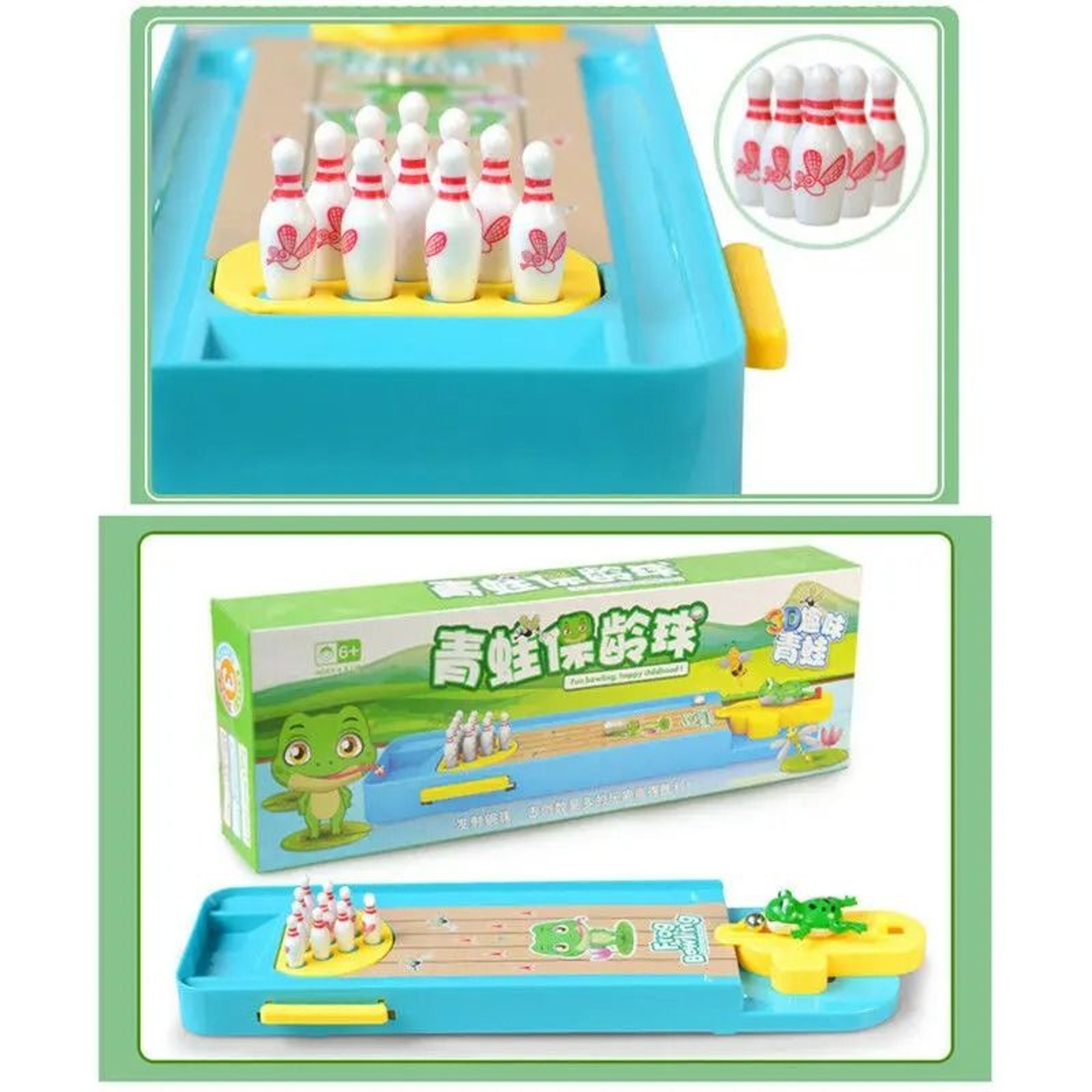 Mini Frog Bowling Game Interactive Desktop Toy For Kids And Family Play 0