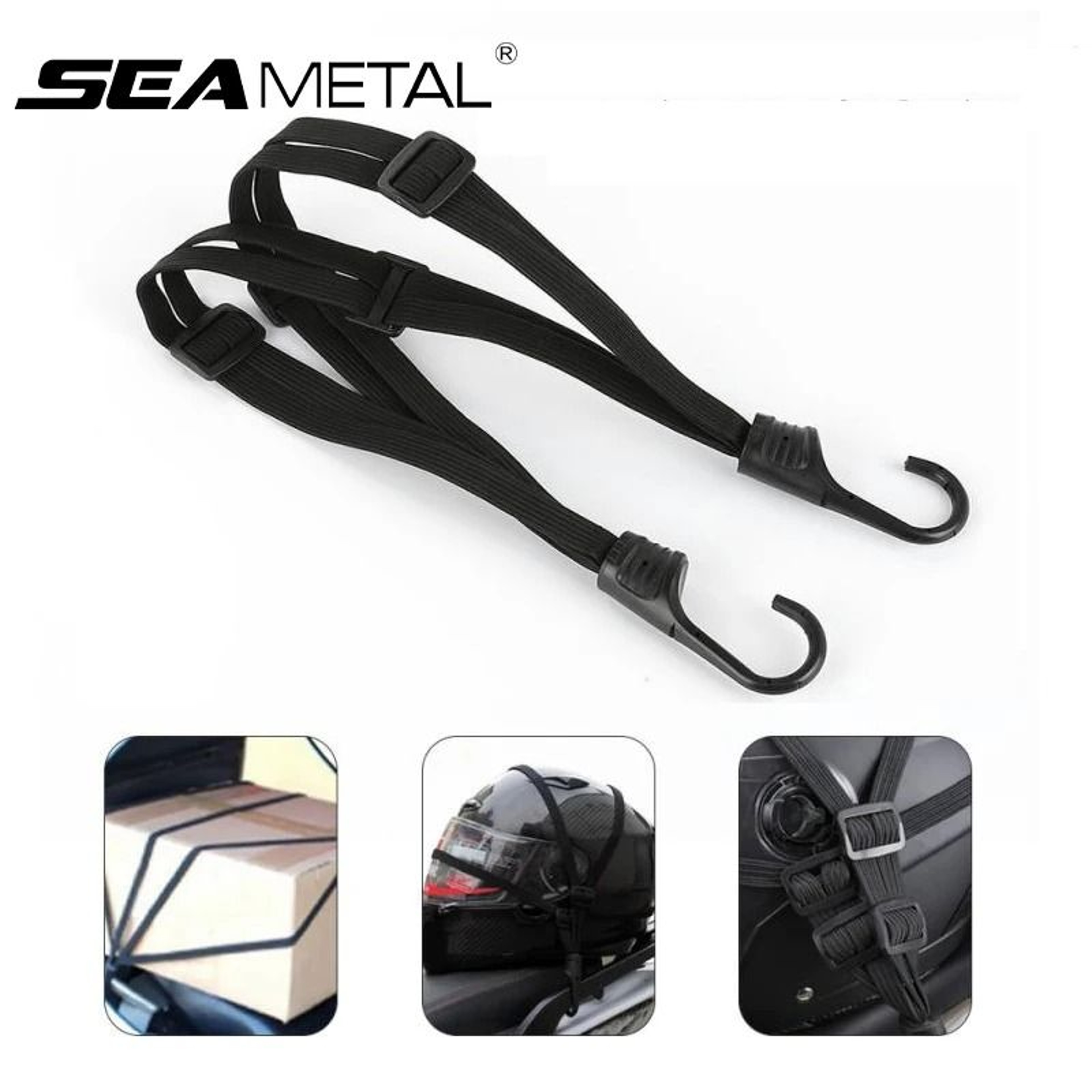 Motorcycle Helmet Strap Elastic Cargo Rope Adjustable Motorcycle Bungee Cord 8