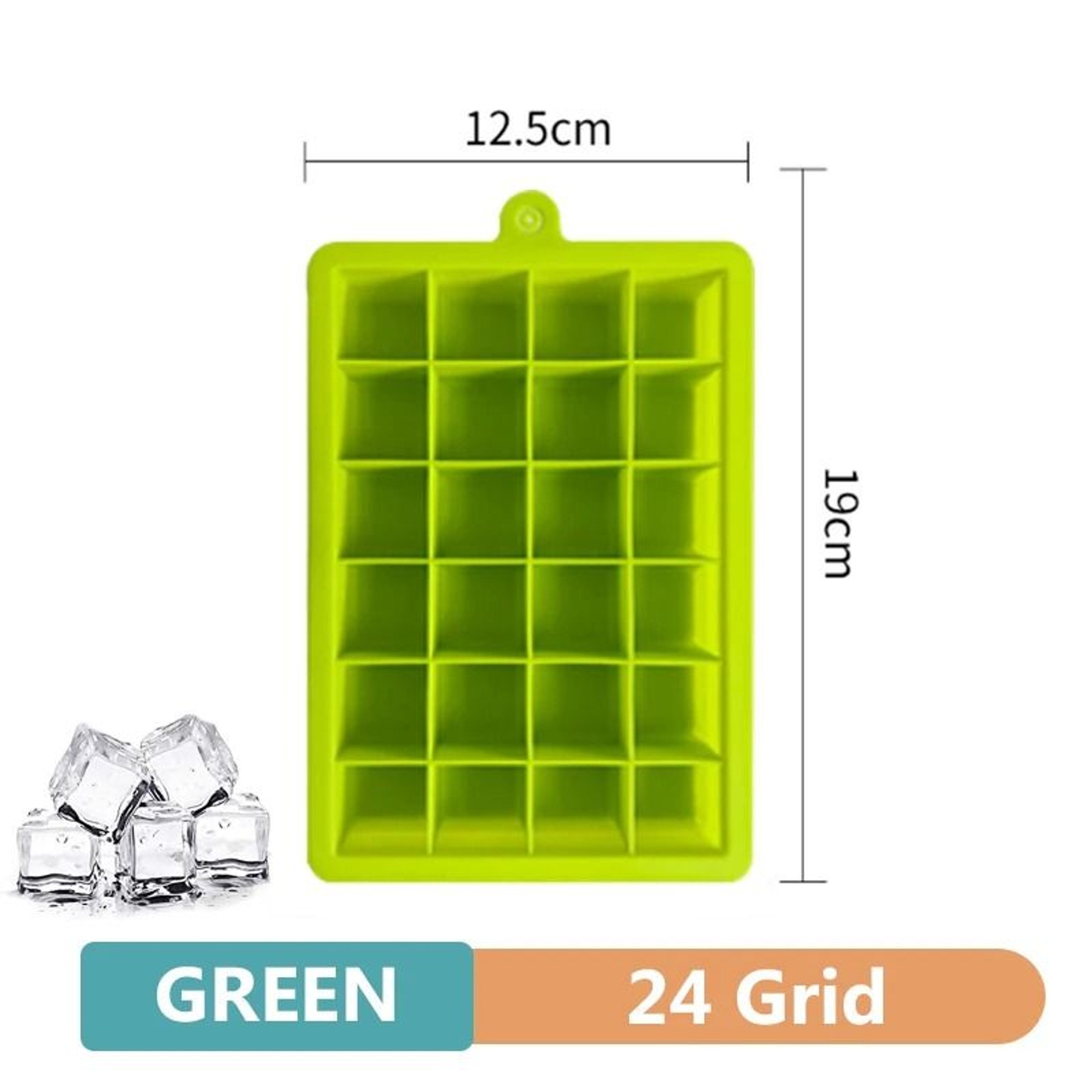 Large Silicone Ice Cube Tray Giant Square Ice Mold For Drinks 6