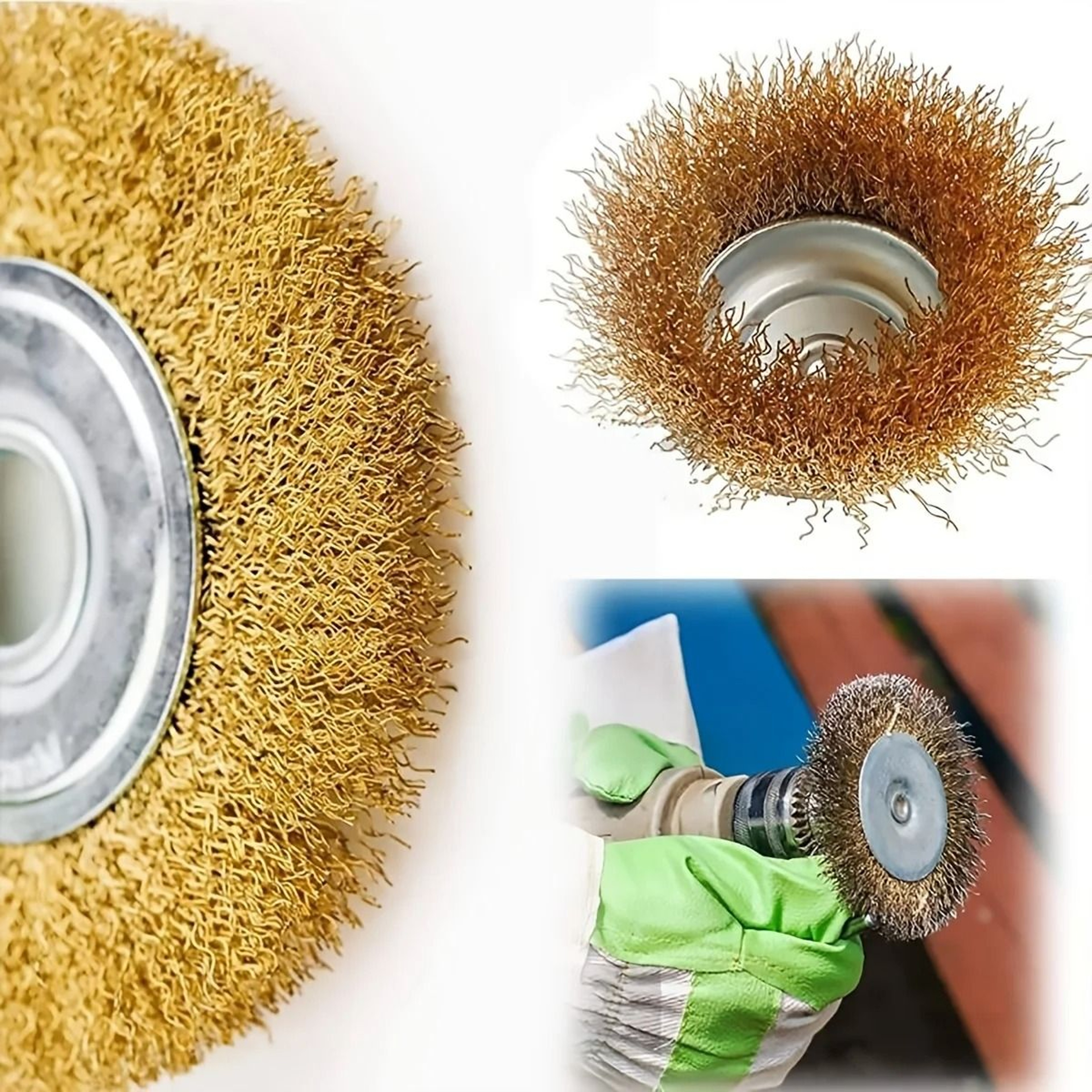 10 Pack Wire Brush Set Drill Wire Brush Attachment Kit For Rust Removal And Cleaning 0