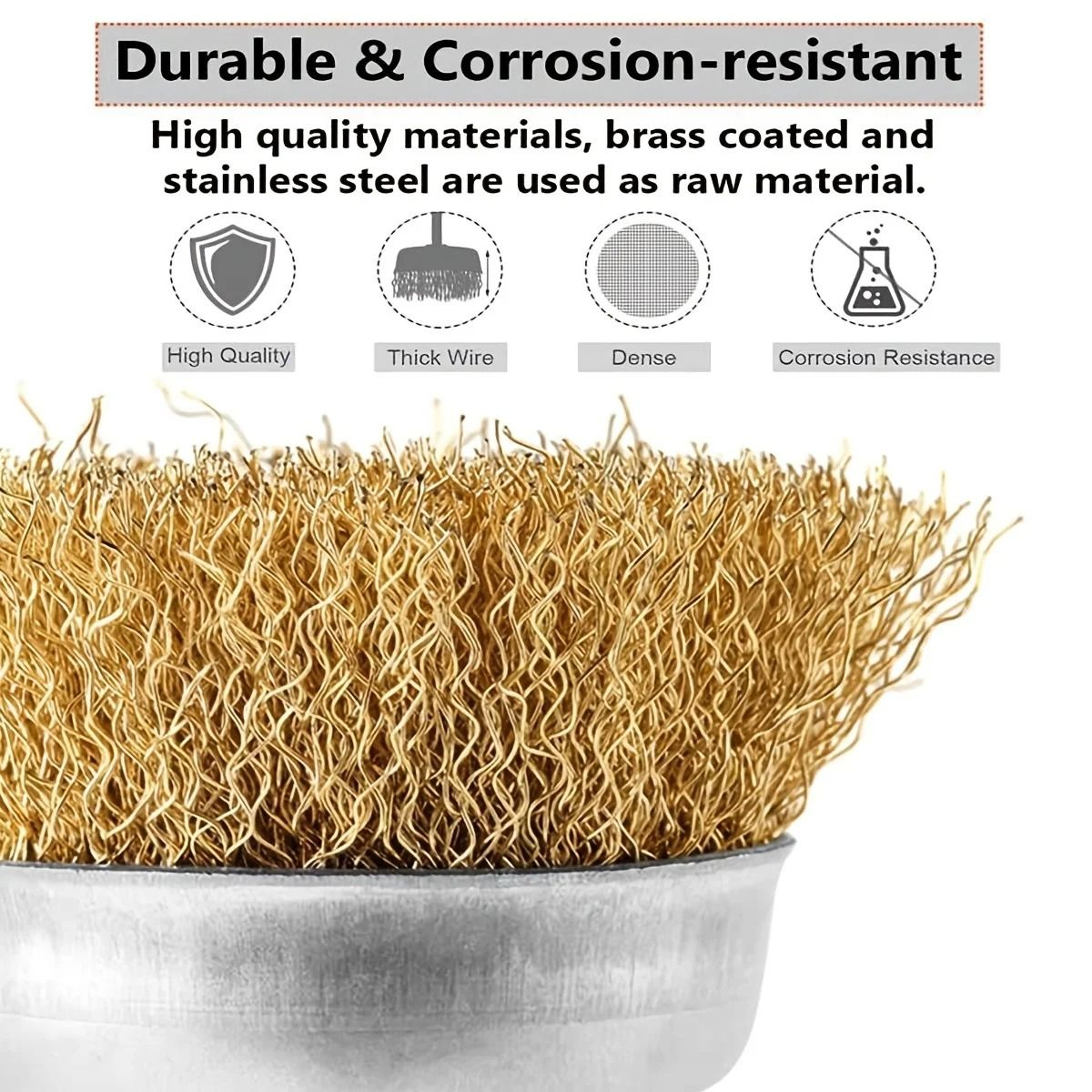 10 Pack Wire Brush Set Drill Wire Brush Attachment Kit For Rust Removal And Cleaning 7
