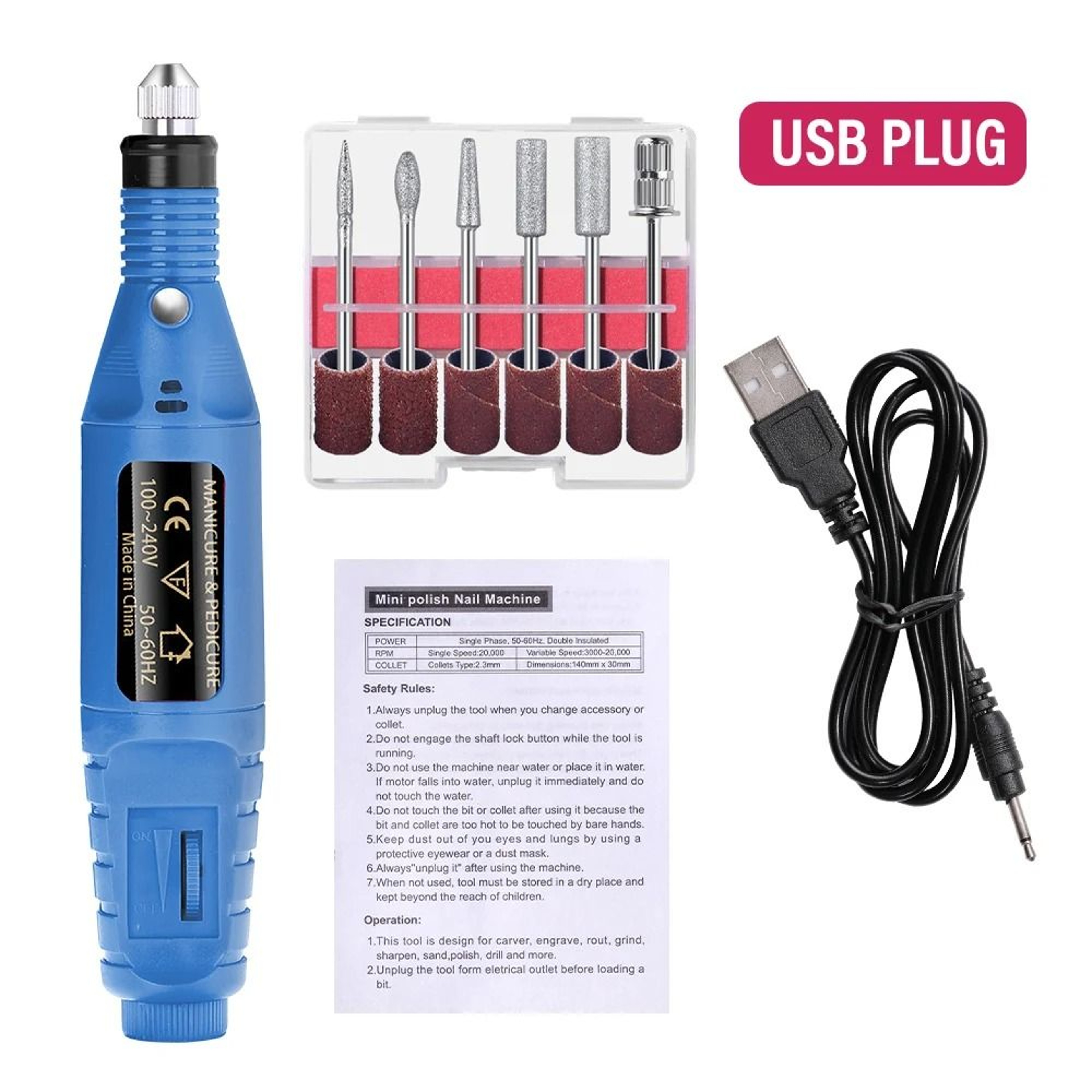 Electric Nail Drill Machine Professional Nail Sander For Gel Polish Removal And Manicure 1