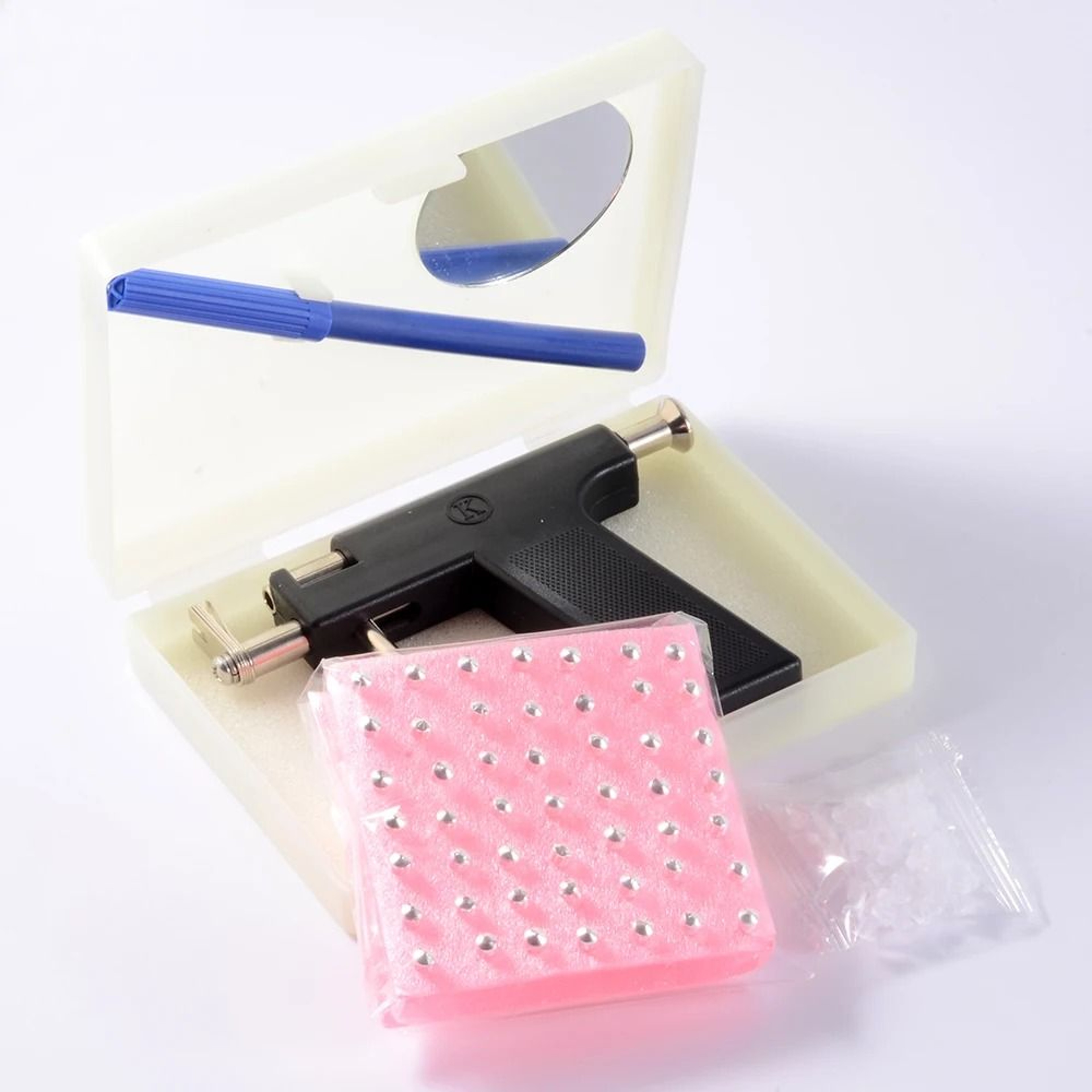 Professional Ear Piercing Gun Kit Complete Body Piercing Set With 98 Ear Studs 8