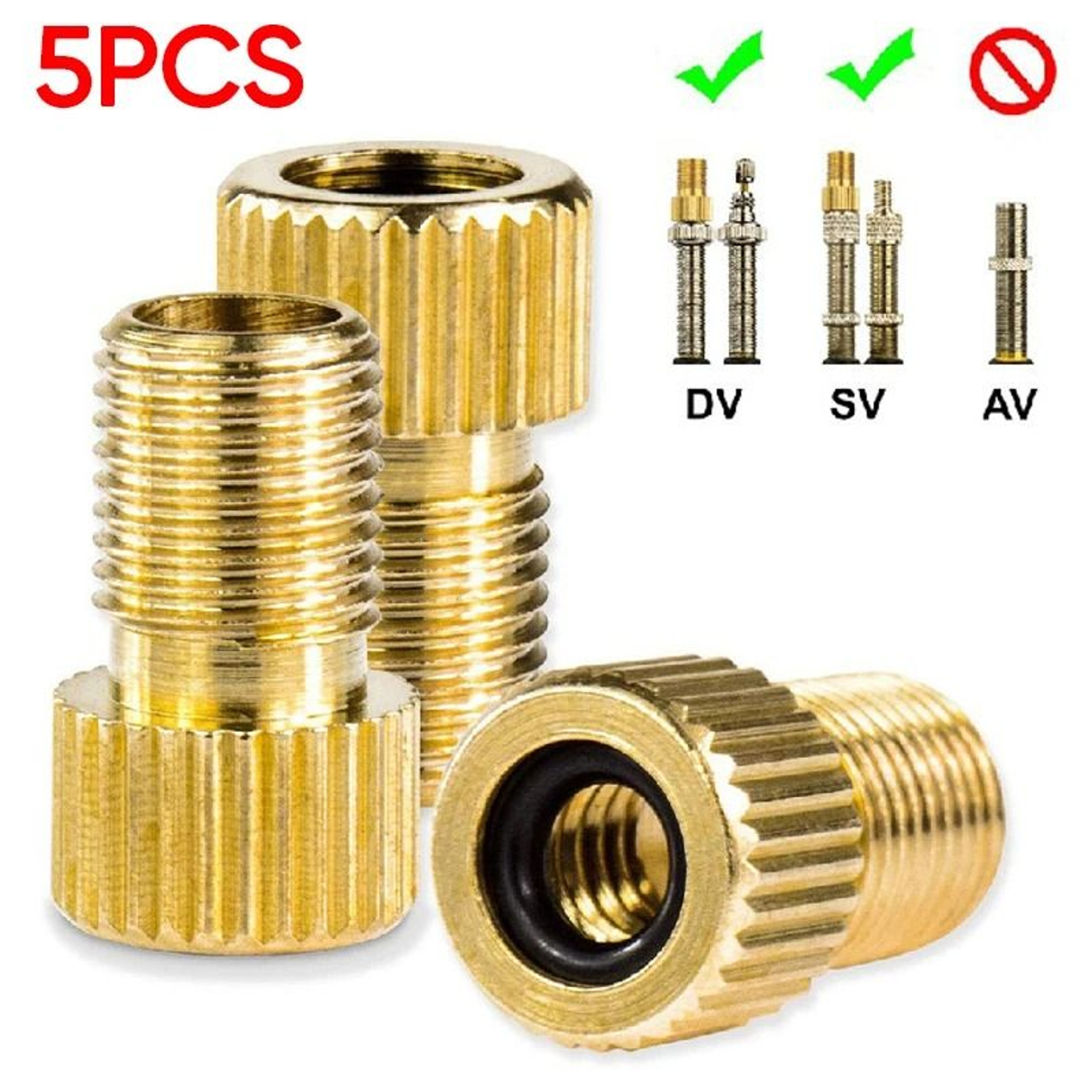 Universal Presta To Schrader Bike Valve Adapter Set For Easy Tire Inflation 7