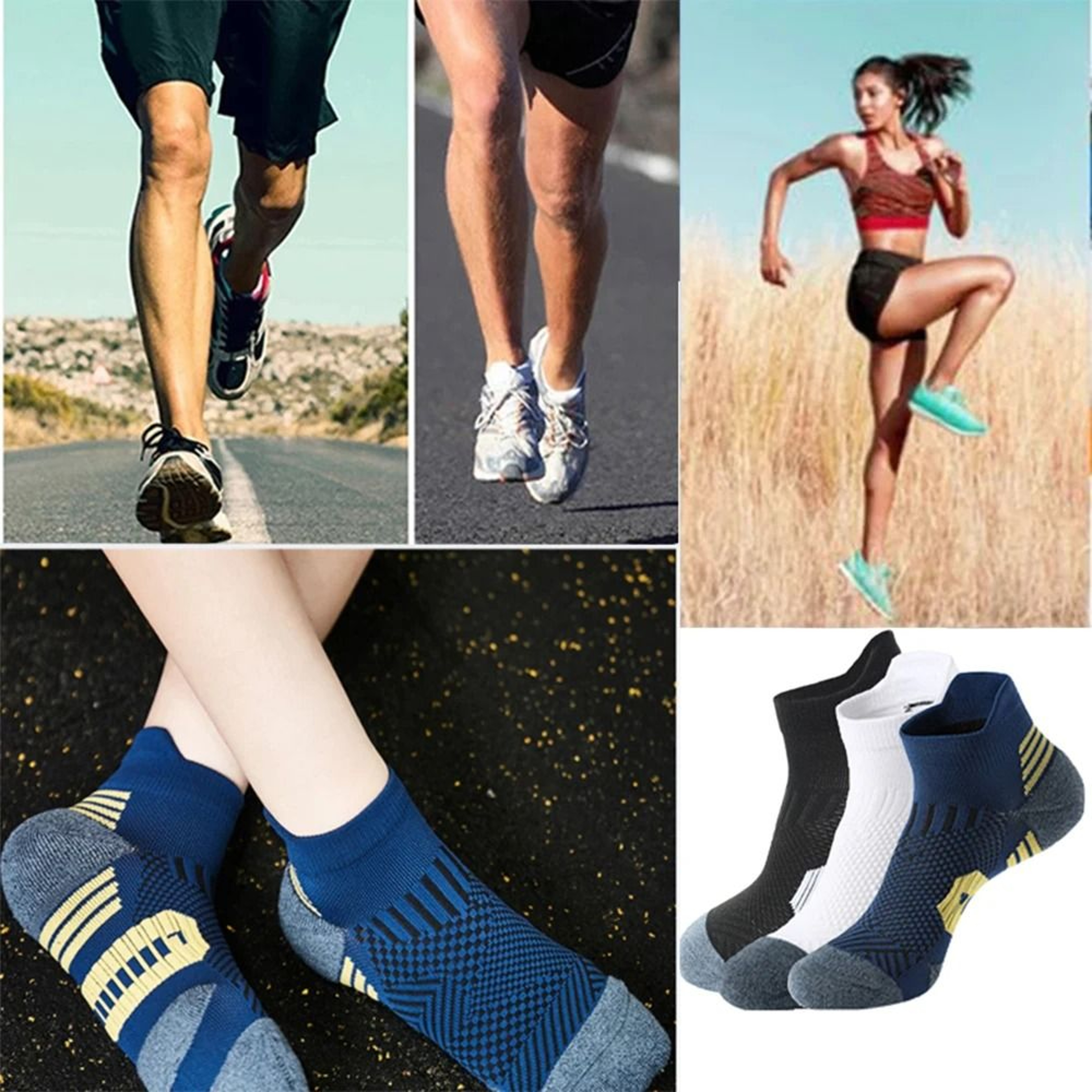 ProGrip Non Slip Sports Socks Quick Dry Running And Training Socks Set 13
