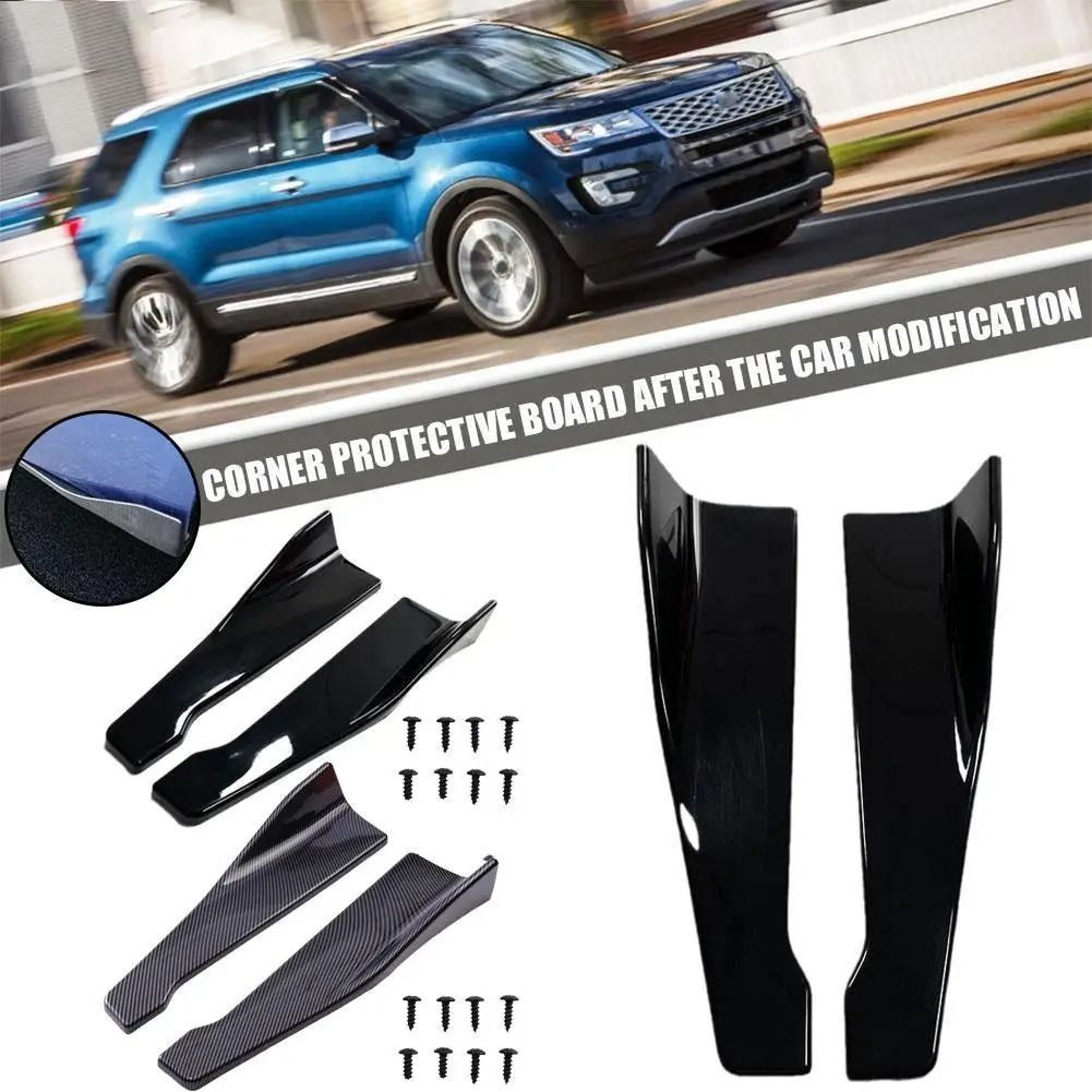 Universal Car Bumper Protector Lip Spoiler Scratch Guard Strip 48cm 4
