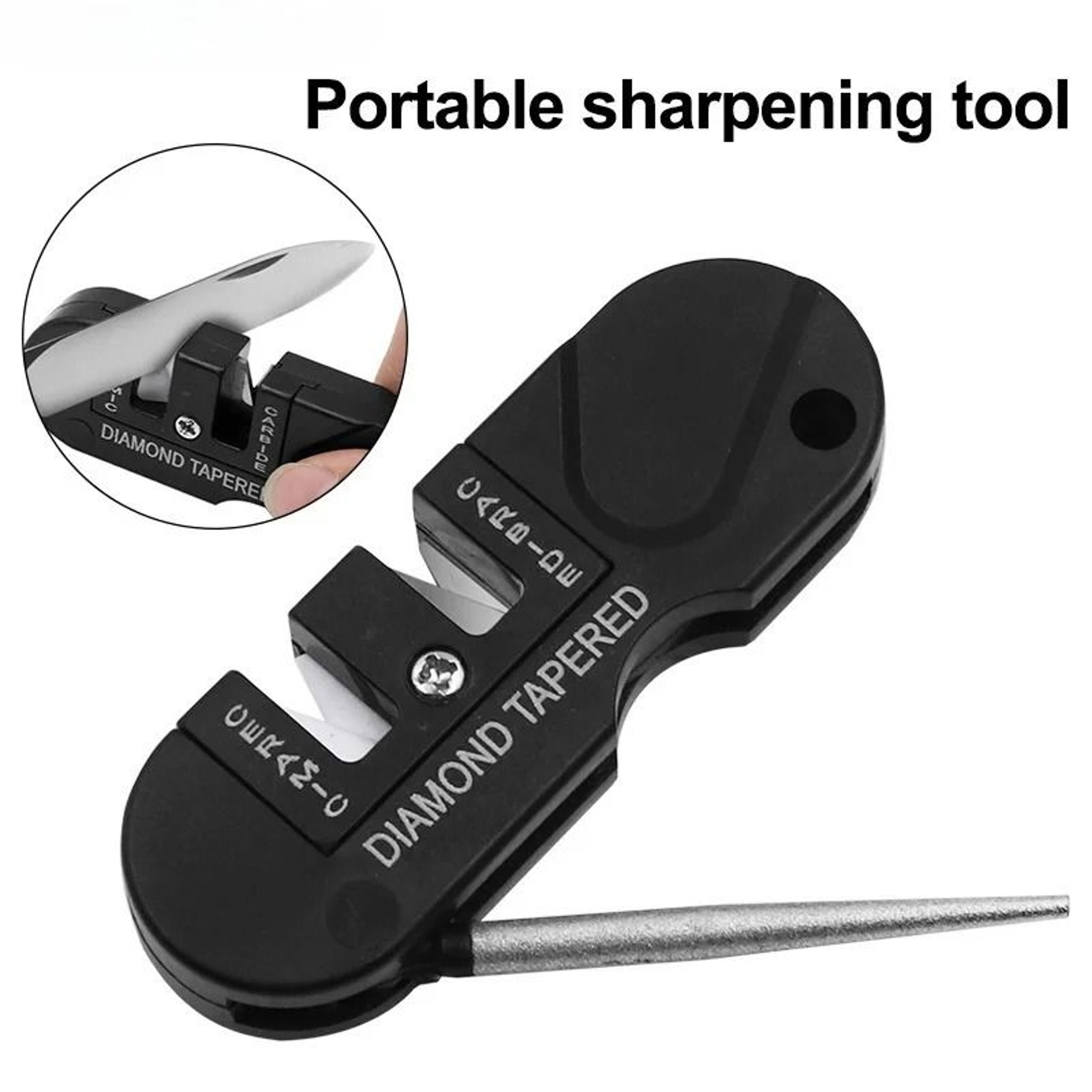 Portable Carbide Whetstone Knife Sharpener Tool For Camping And Outdoor Use 6