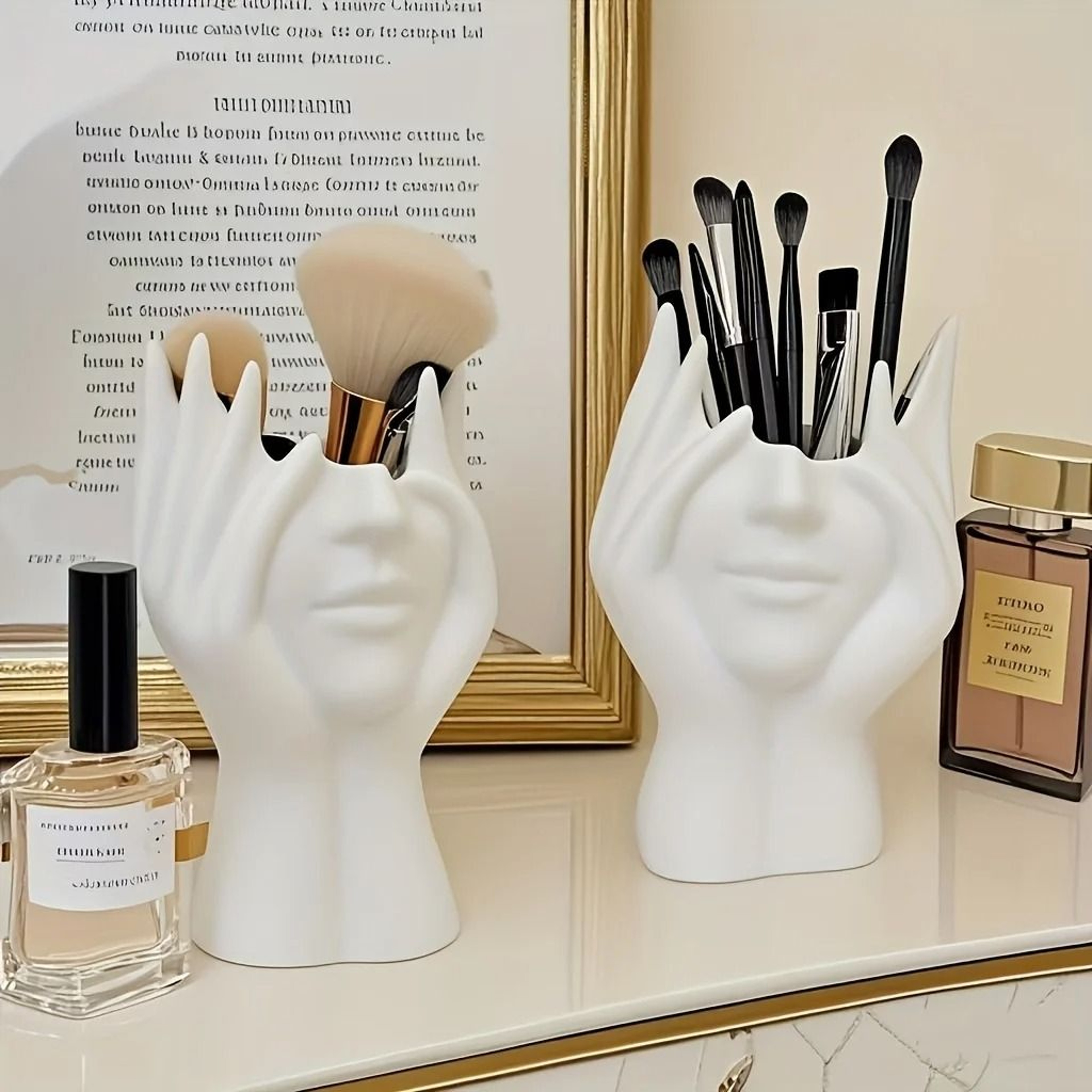 Portable Makeup Organizer Cosmetic Storage Holder For Brushes And Vanity Use 6
