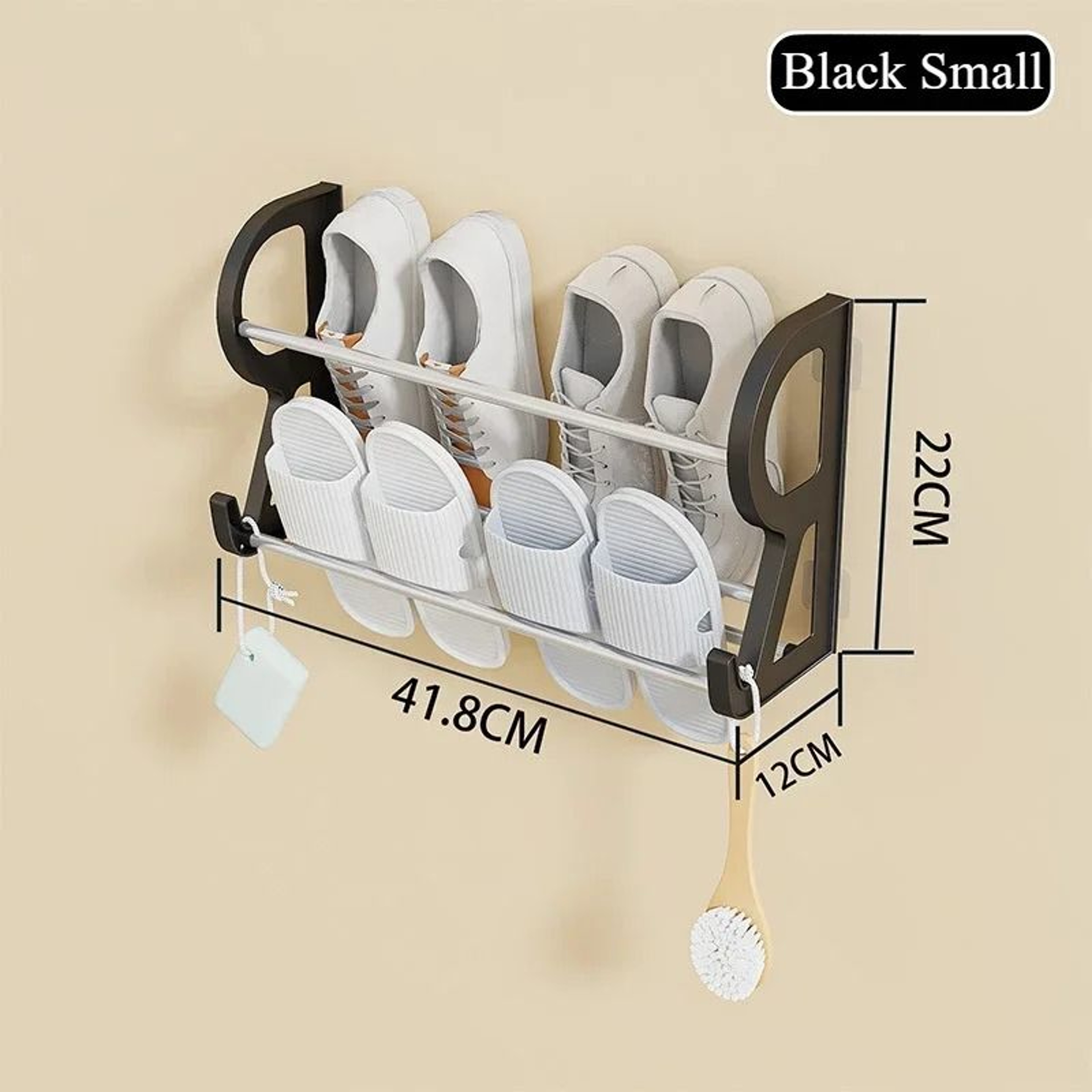 Wall Mounted Shoe Rack No Drill Space Saving Shoe Organizer 1