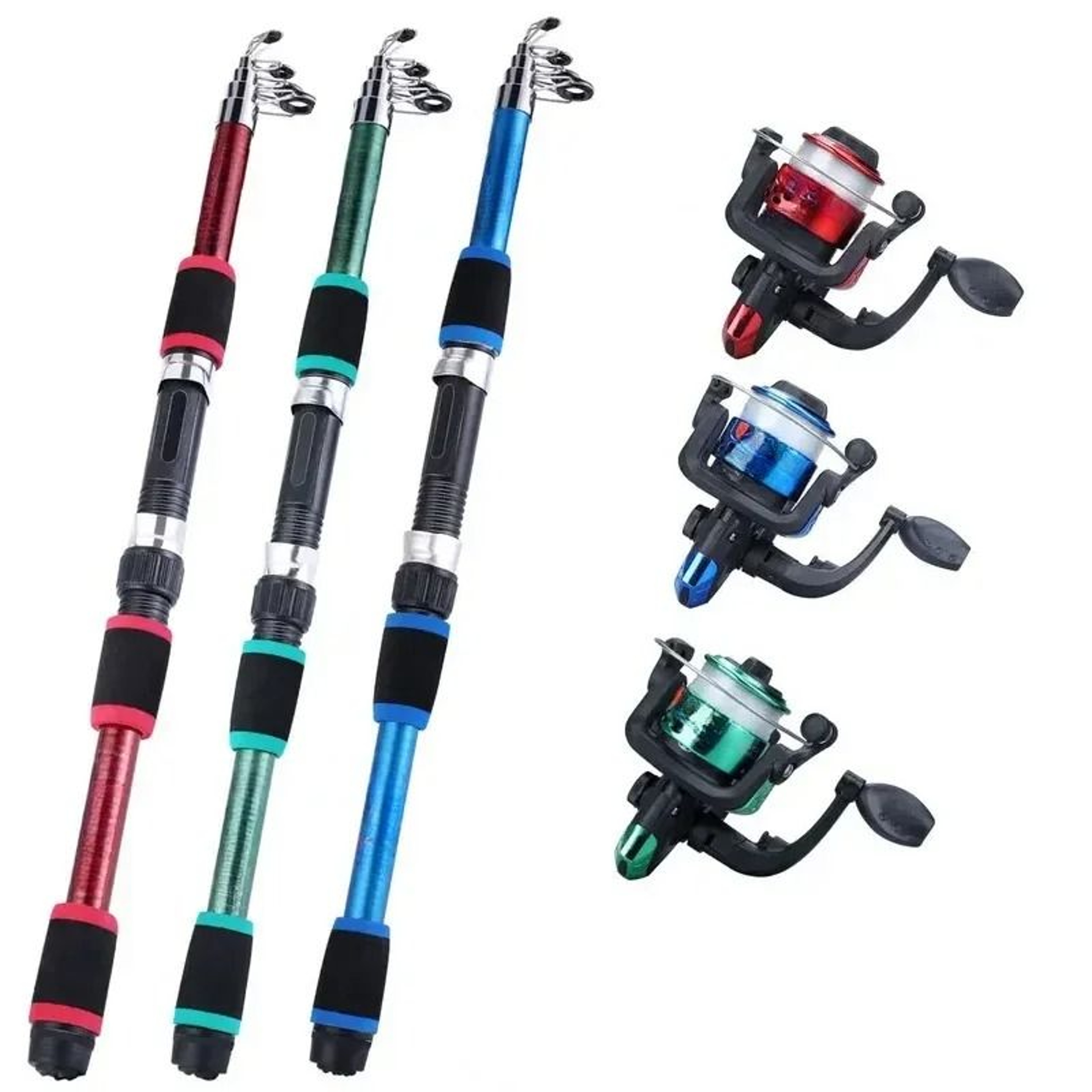 Kids Telescopic Fishing Rod And Reel Set Portable Beginner Fishing Kit 4