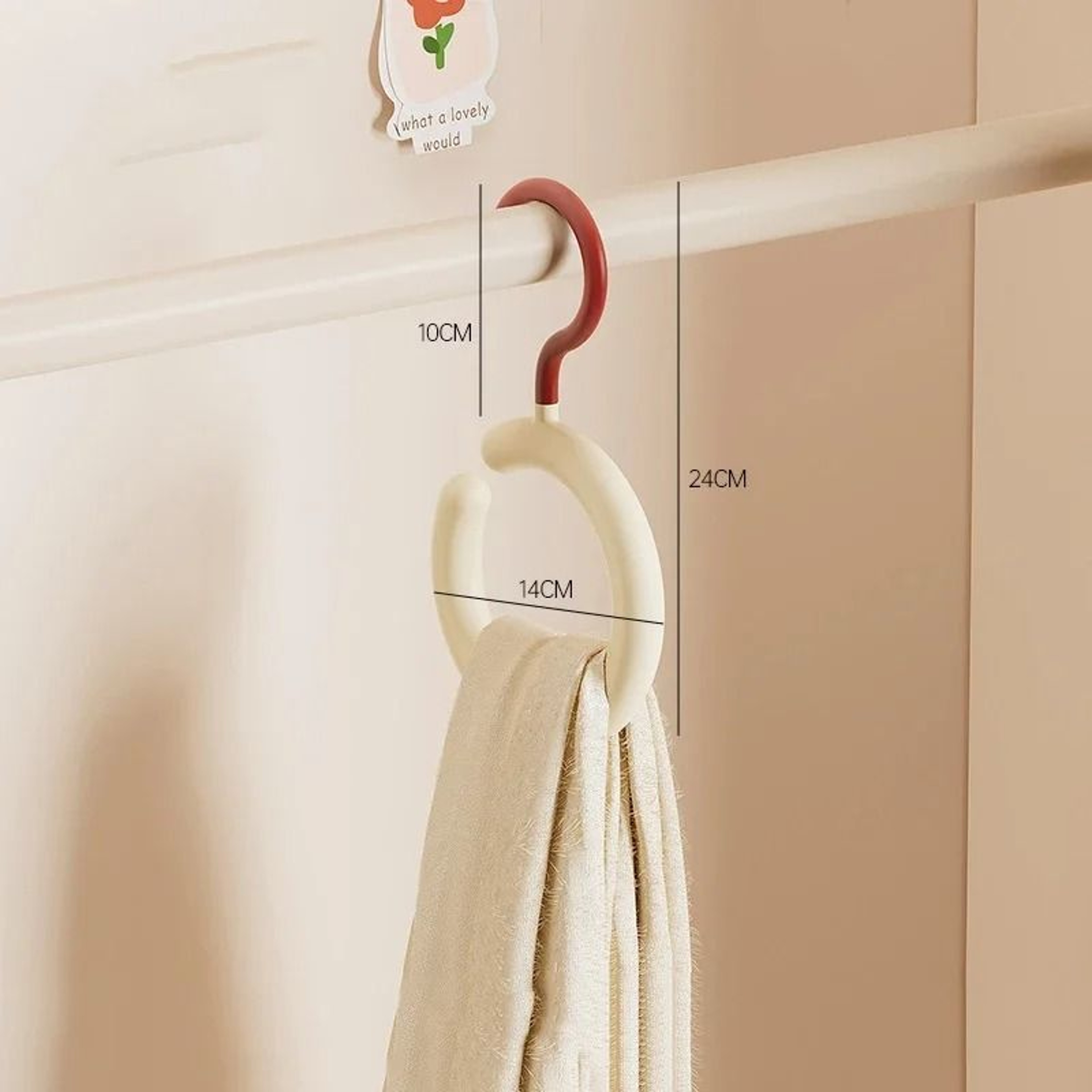 Rotating Scarf Hanger Multi Hook Hat And Bag Organizer Space Saving Closet Rack 2