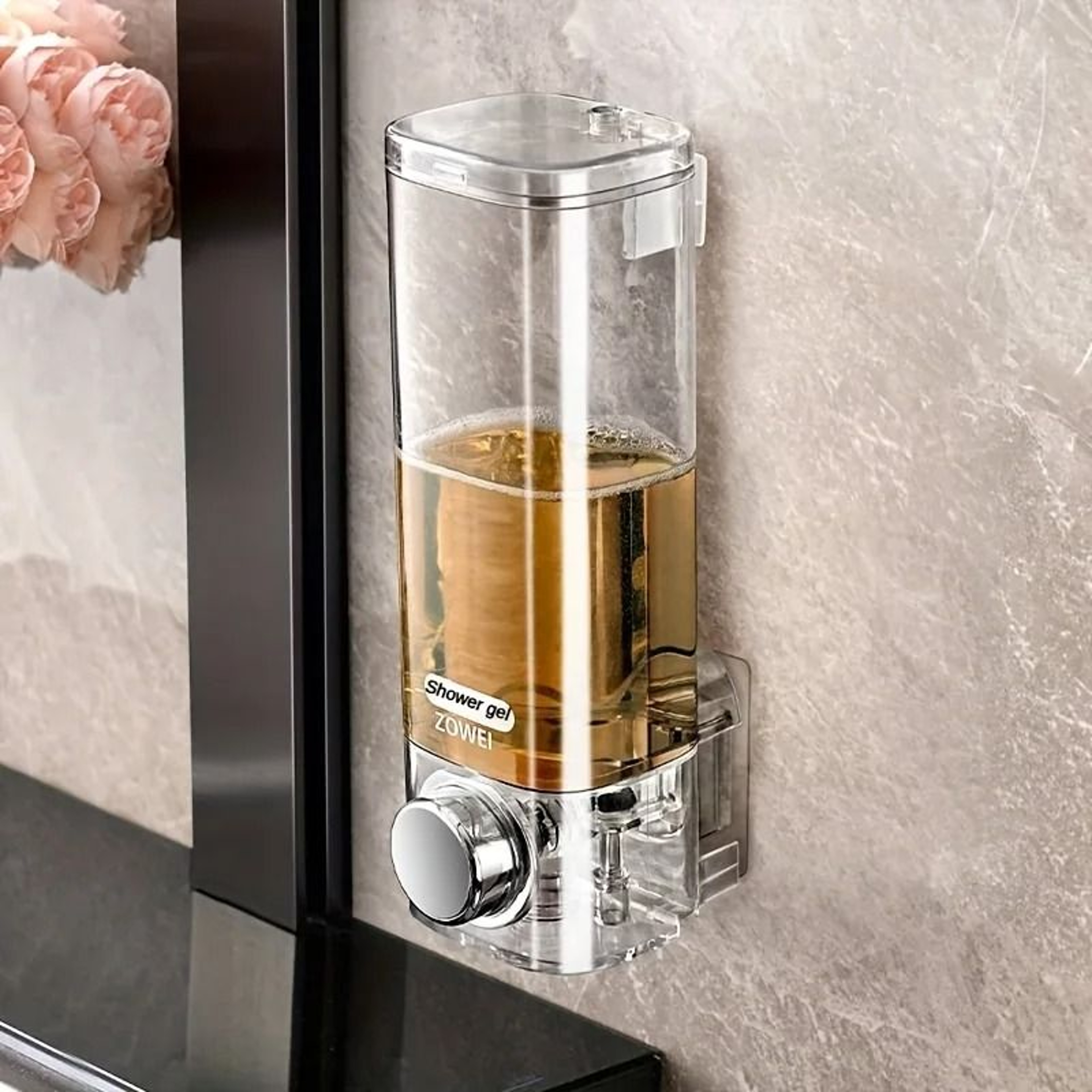 Wall Mounted Soap Dispenser No Drill Adhesive Bathroom And Kitchen Organizer 1