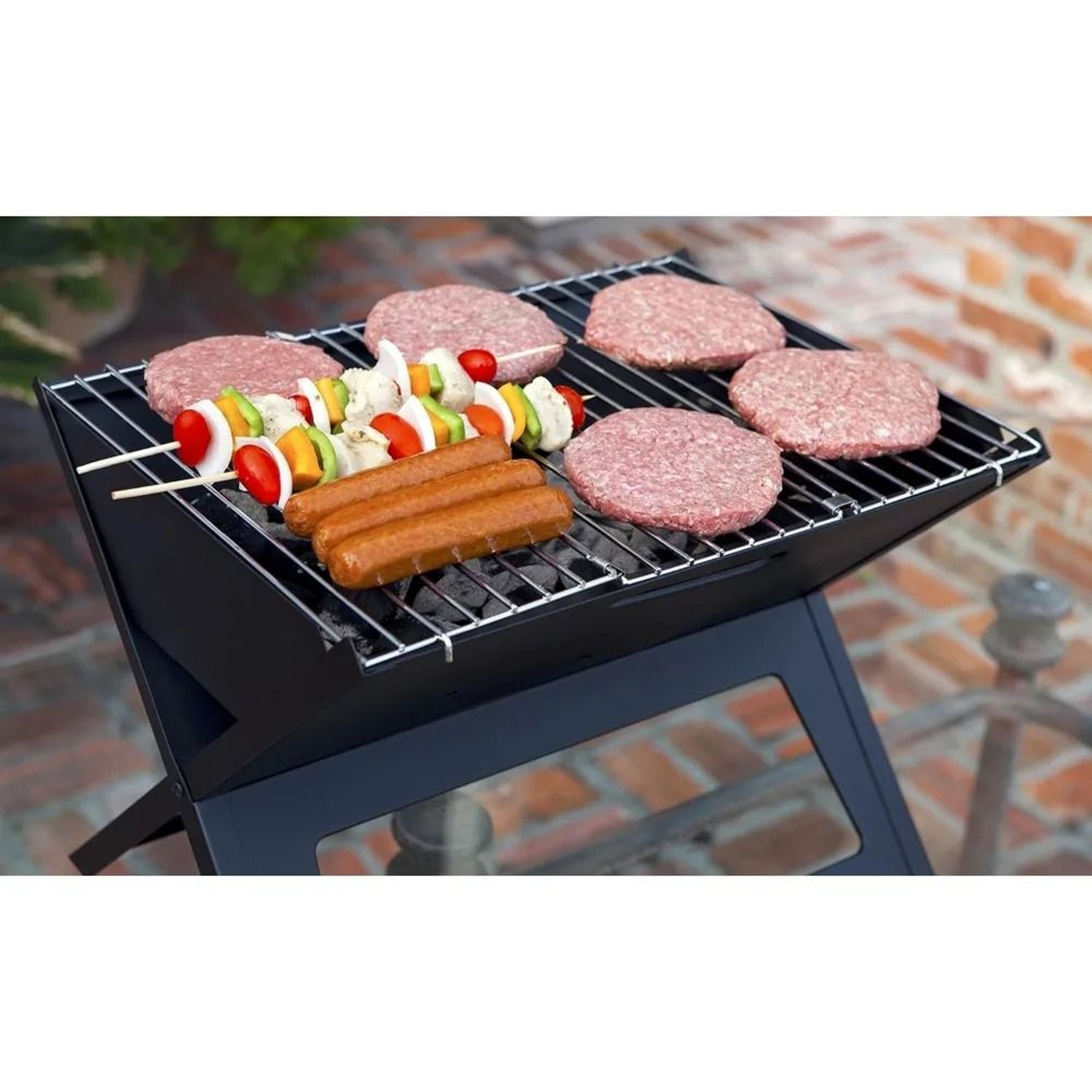 Portable Notebook Folding BBQ Grill Compact Charcoal Camping Barbecue Stove 3