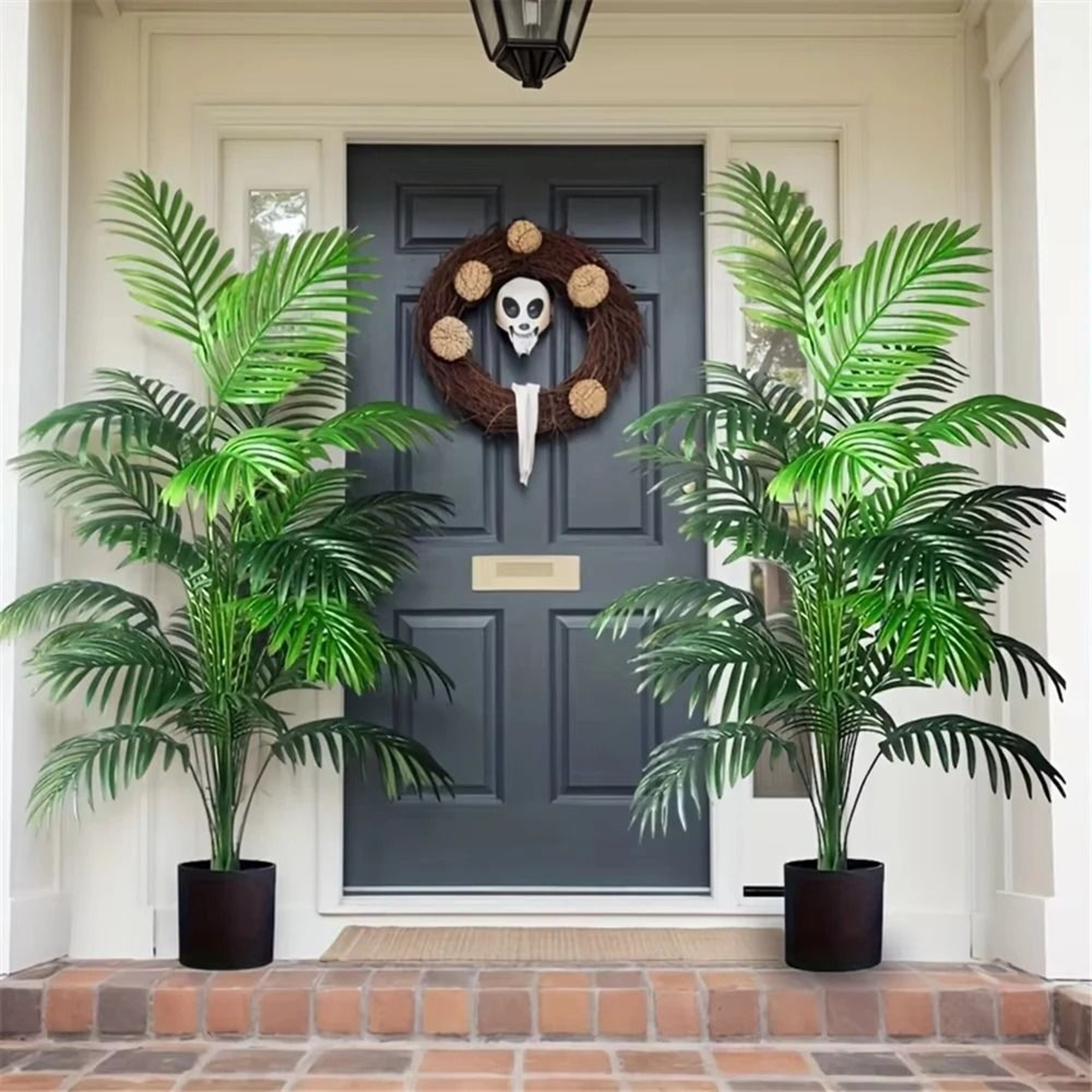 Artificial Areca Palm Tree In Pot Realistic Indoor Decorative Fake Plant 8
