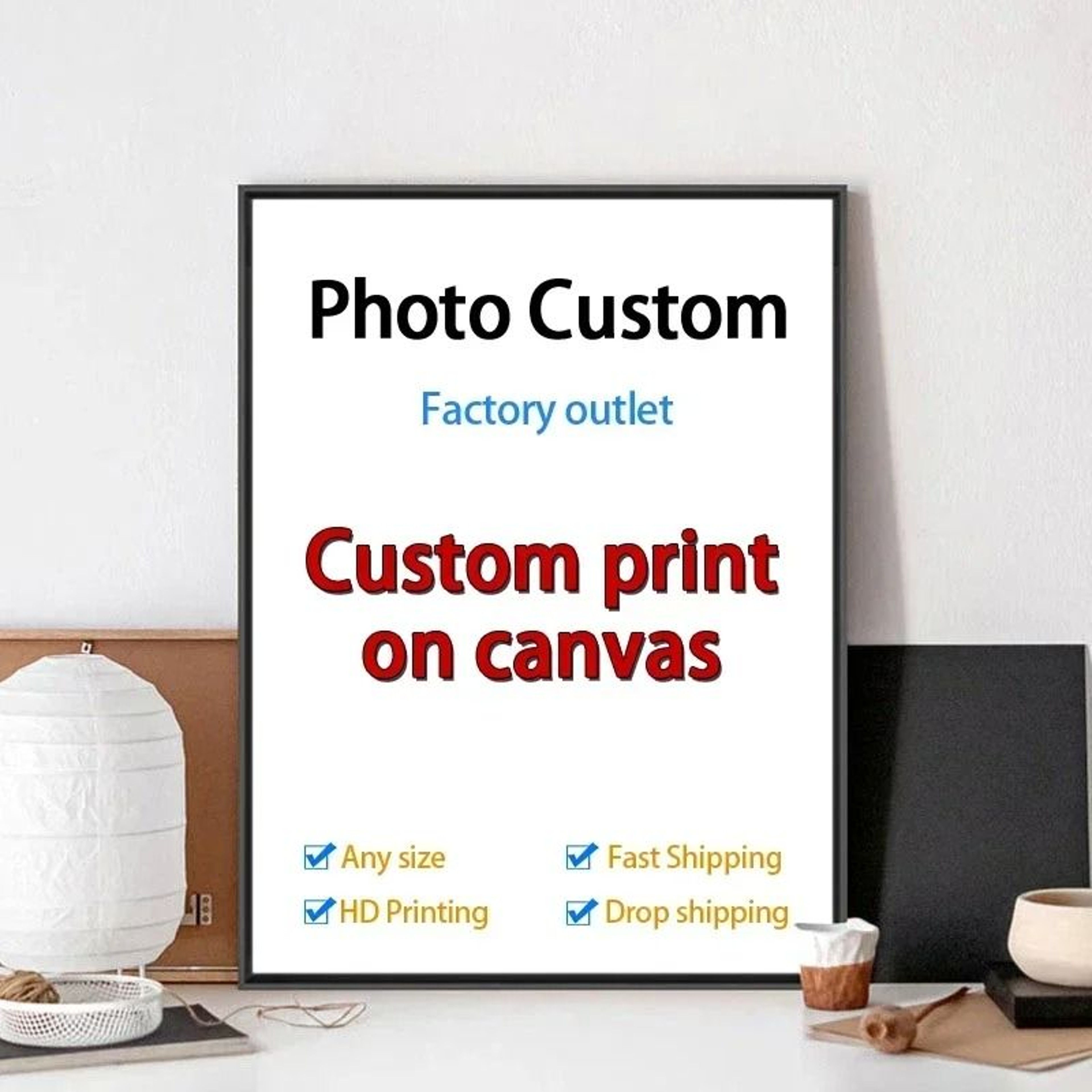Custom Canvas Print Personalized Photo Wall Art Large HD Poster 6